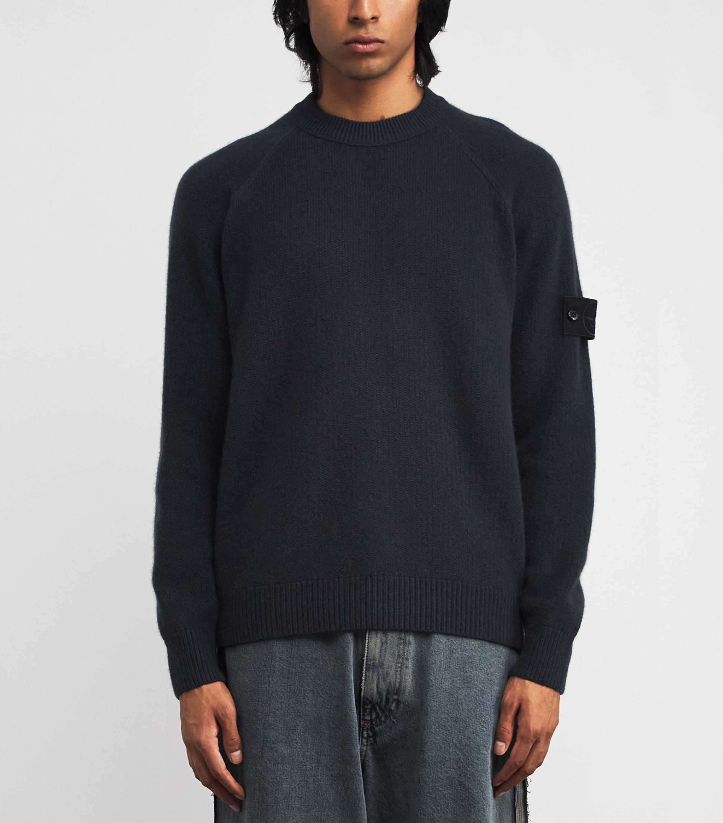 Stone Island Navy GHOST PIECE Cashmere Crew-Neck Sweater | Harrods VE