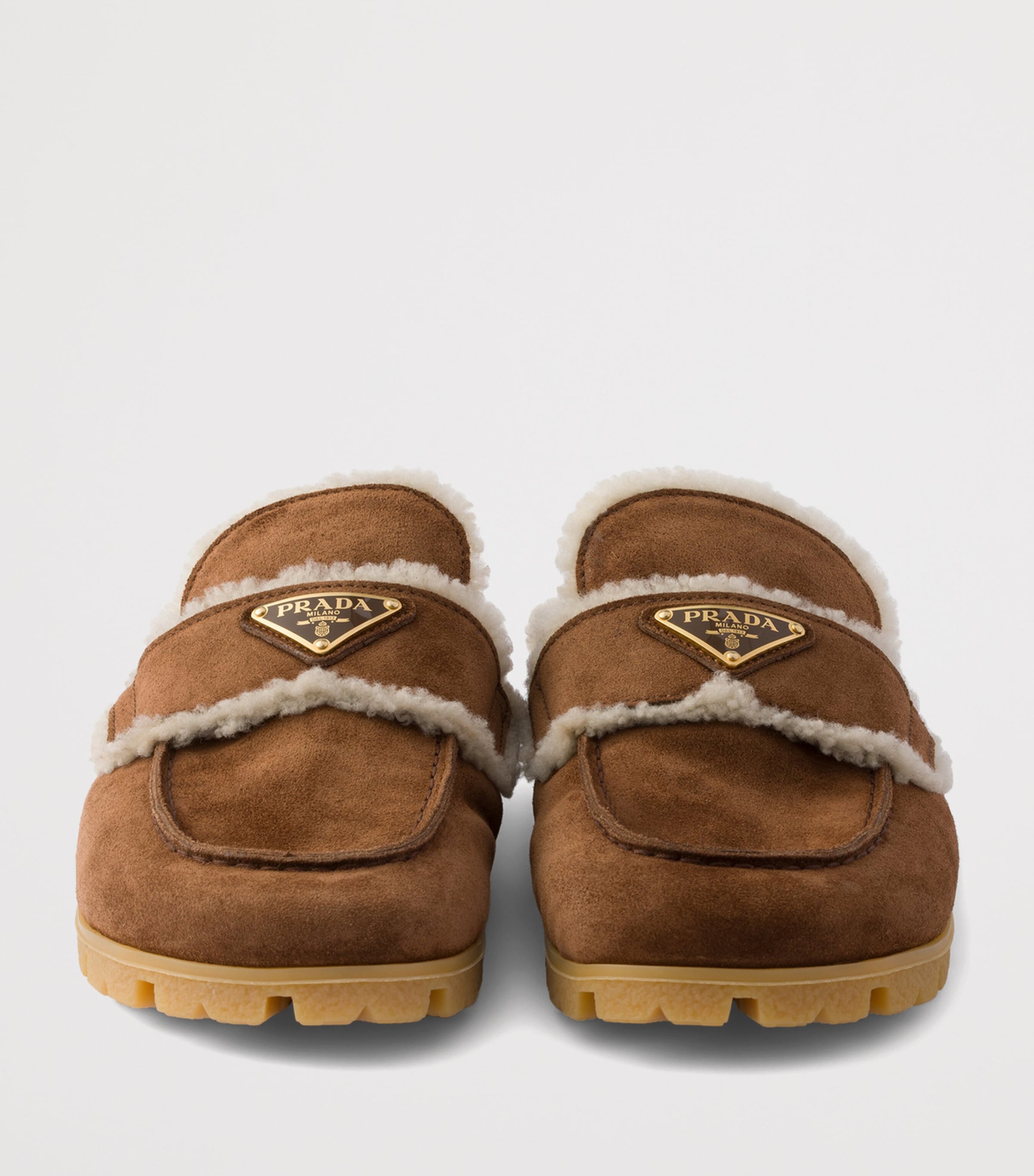 Suede Shearling-Lined Mules F0324 Image 5