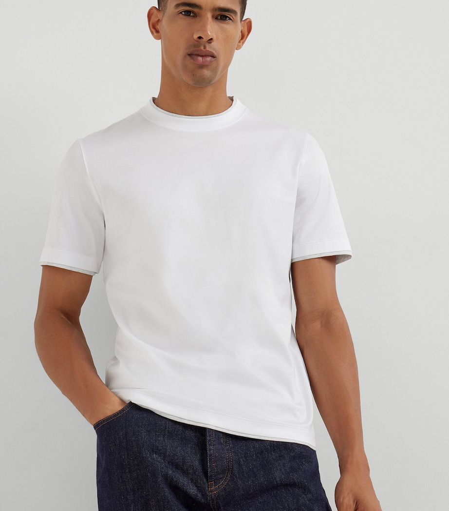 Cotton Faux-Layered T-Shirt CW787 Image 2