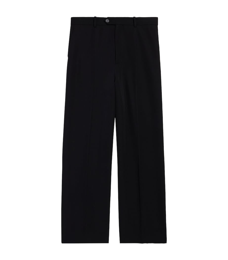 Balenciaga Mens Wool Large-Fit Trousers Image 1