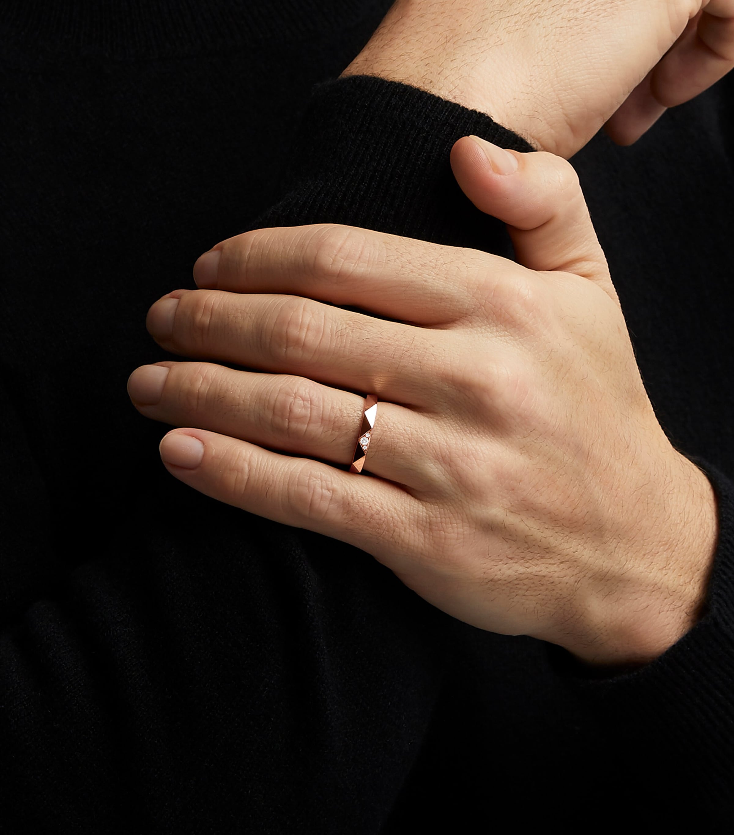 Rose Gold and Diamond Laurence Graff Signature Ring ROSE GOLD Image 3