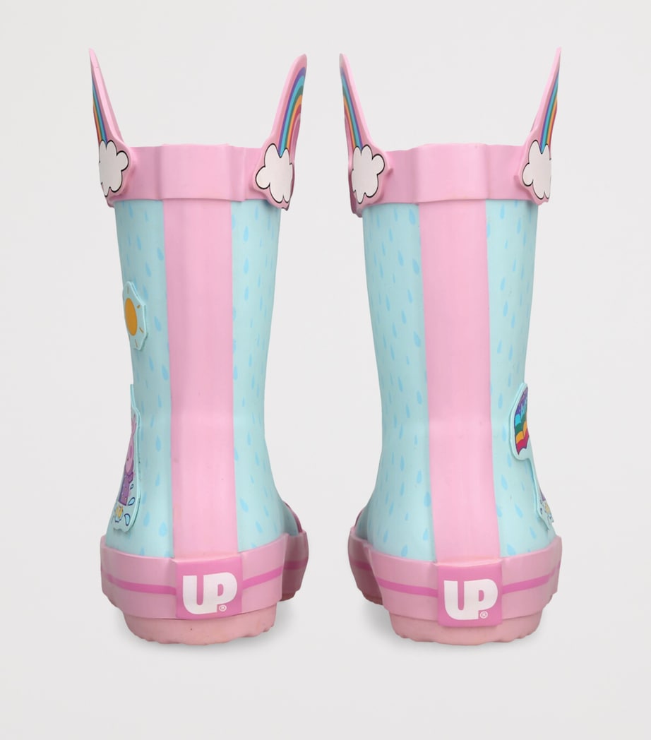 Peppa Pig Rainbow Wellington Boots PALE BLUE Image 2