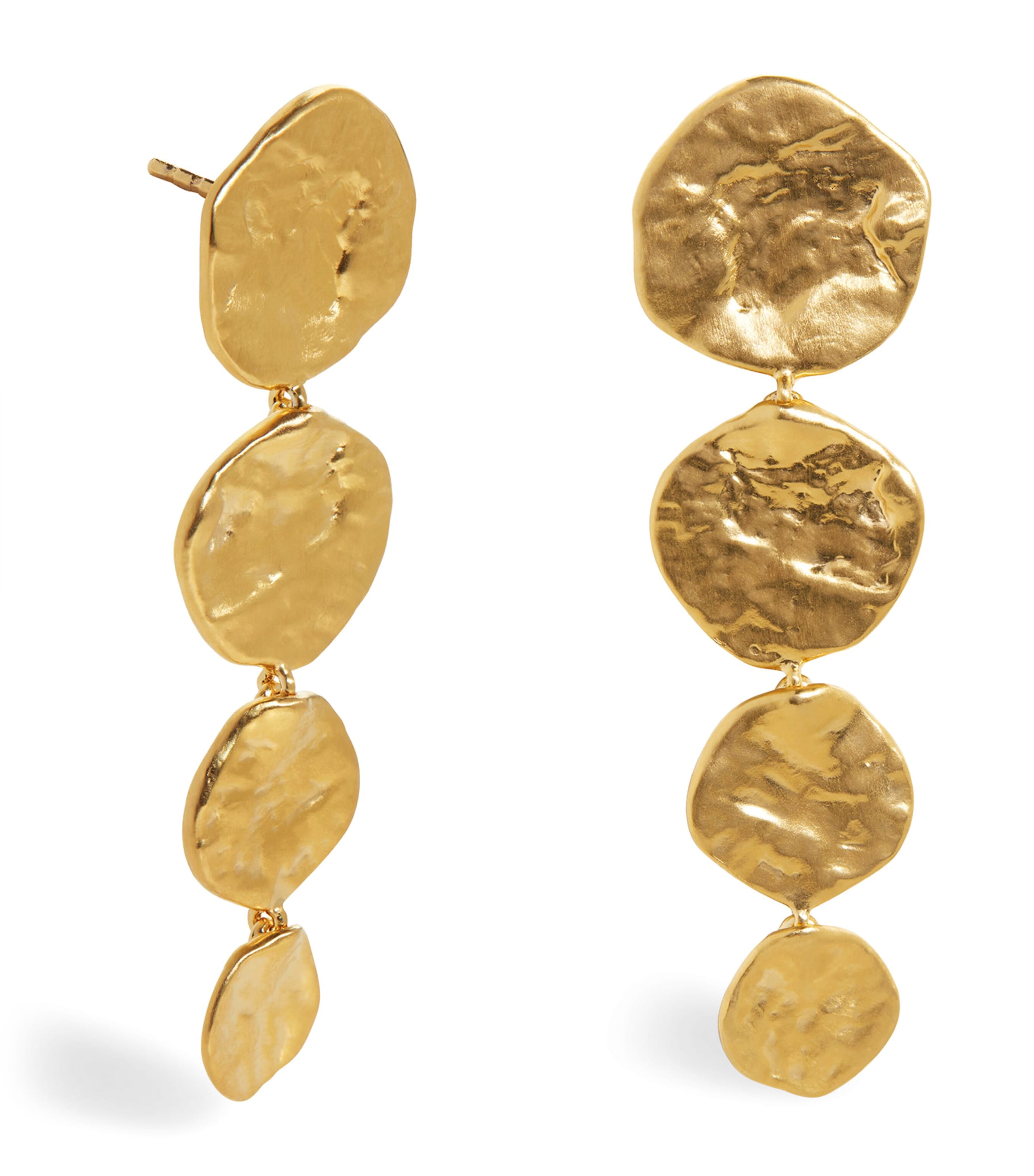 Monica Vinader Gold Vermeil Capri Disc Earrings Gold Vermeil Image 1
