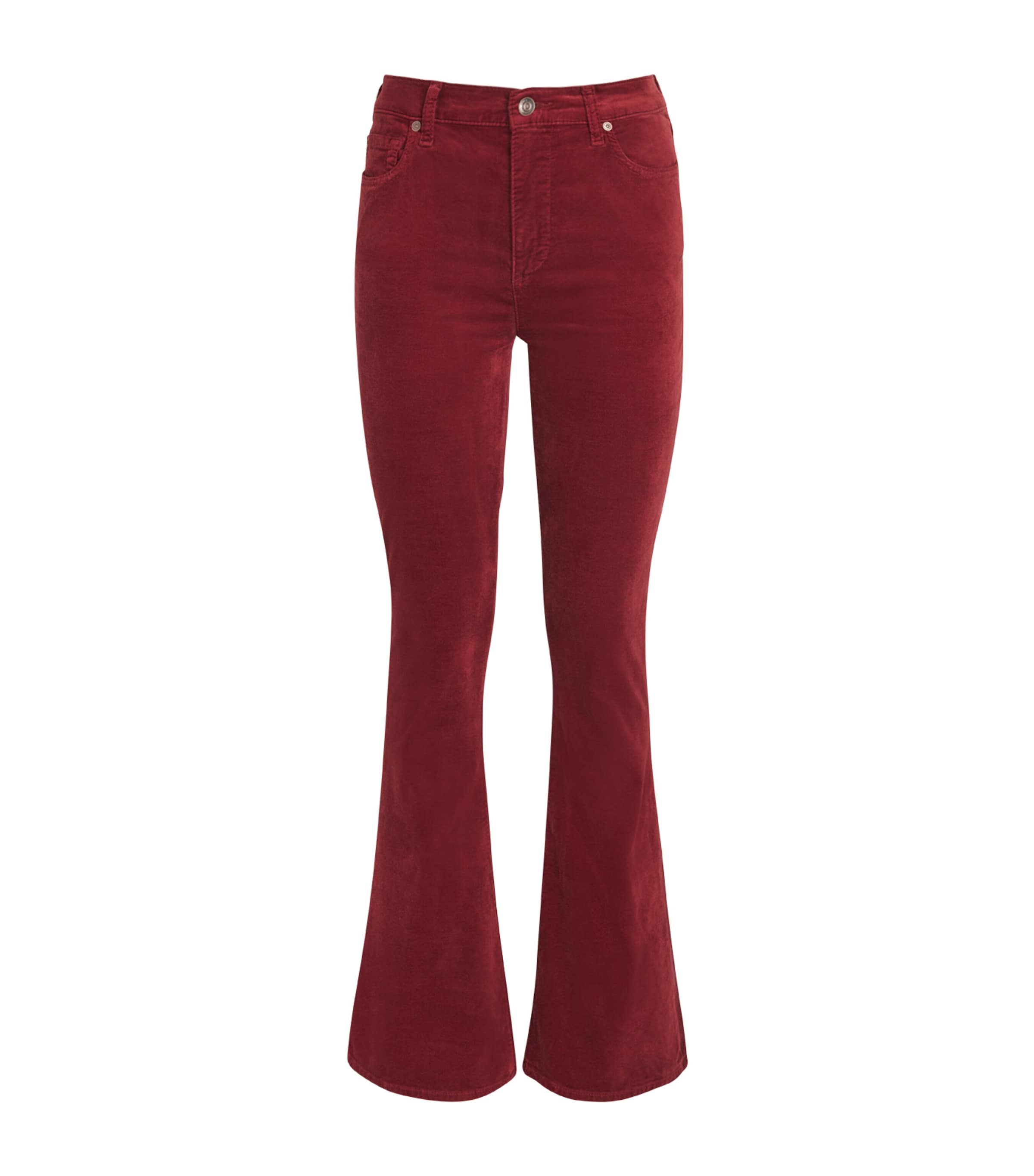 7 FOR ALL MANKIND VELVET ALI FLARED TROUSERS 