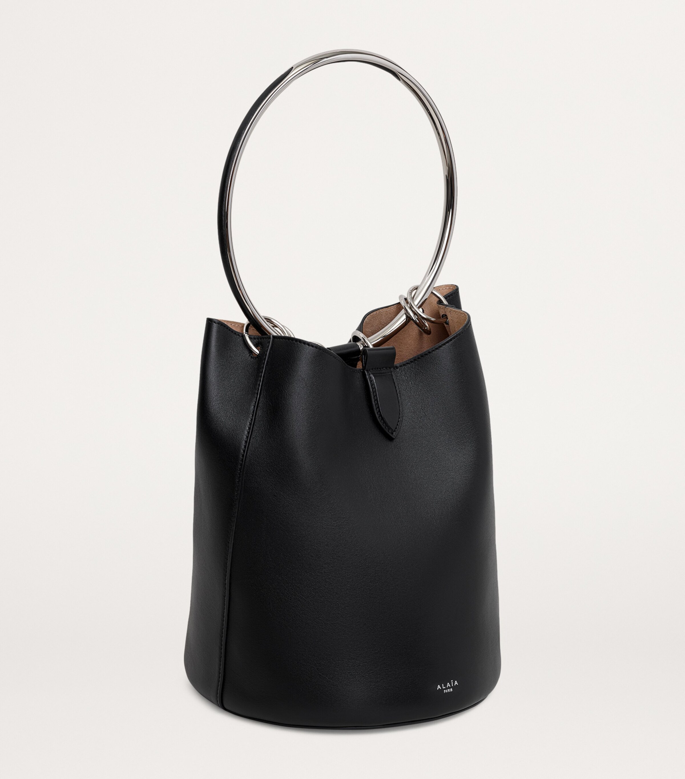 Alaïa Large Leather Ring Bucket Bag | Harrods US