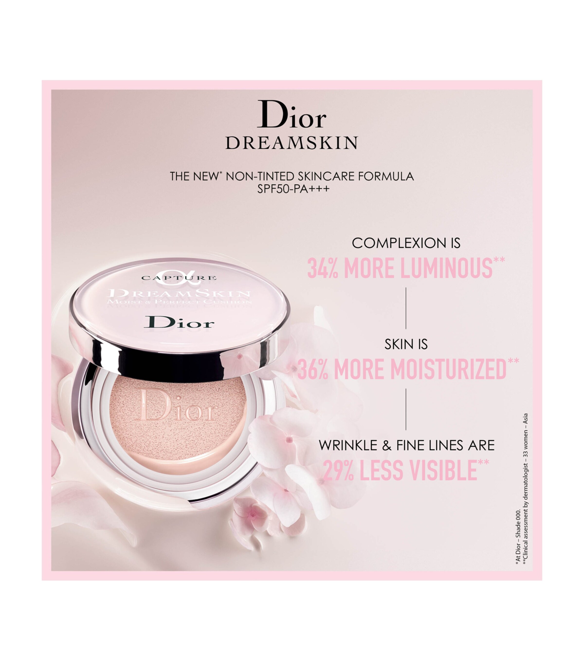Dior Capture DreamSkin クッションファンデーション 000 DIOR】 カプチュール ドリームスキン モイスト クッション #000 SPF50