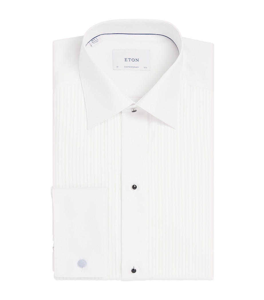 Plissé-Front Contemporary Fit Shirt 00 WHITE Image 1