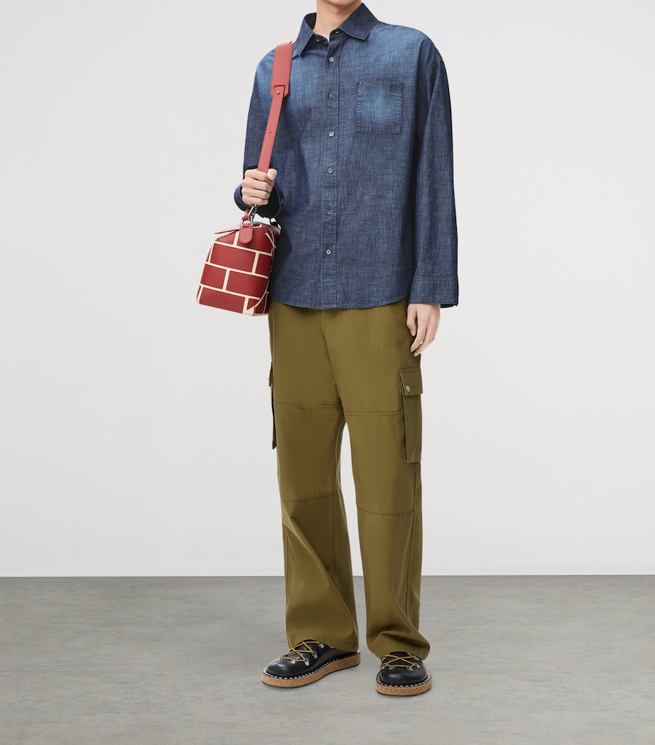 Cotton Chambray Shirt WASHED BLUE Image 2