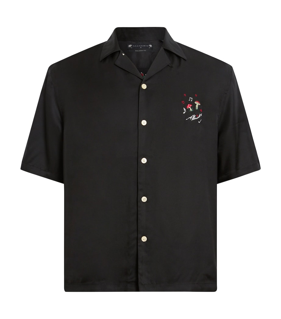 Embroidered Fungi Shirt JET BLACK Image 1