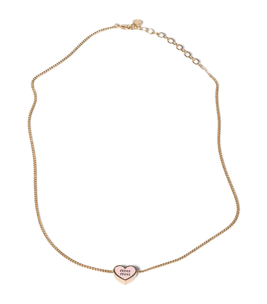 Miu Miu Heart Pendant Necklace Gold/silver Image 1