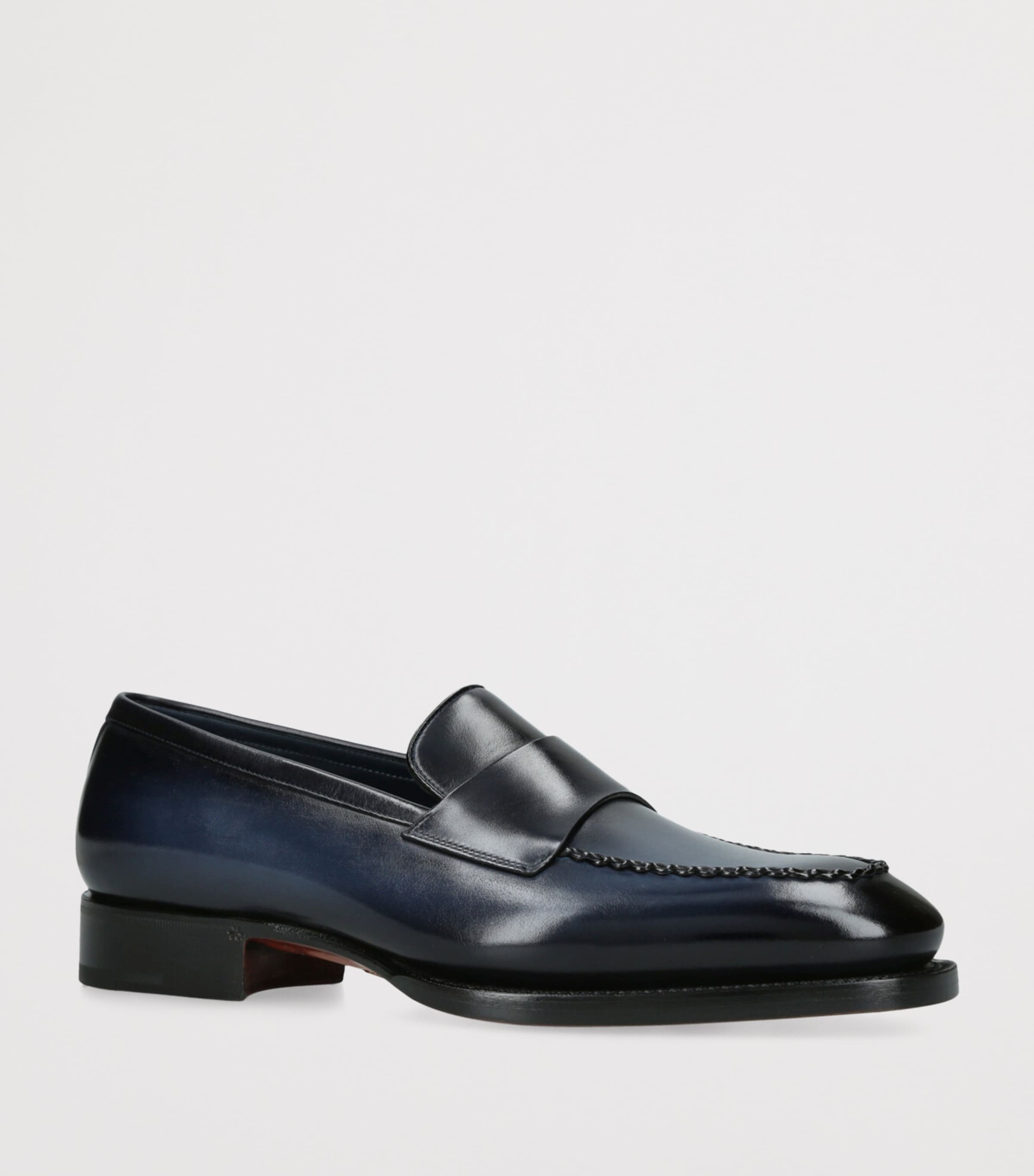 Leather Arco Loafers NAVY Image 3