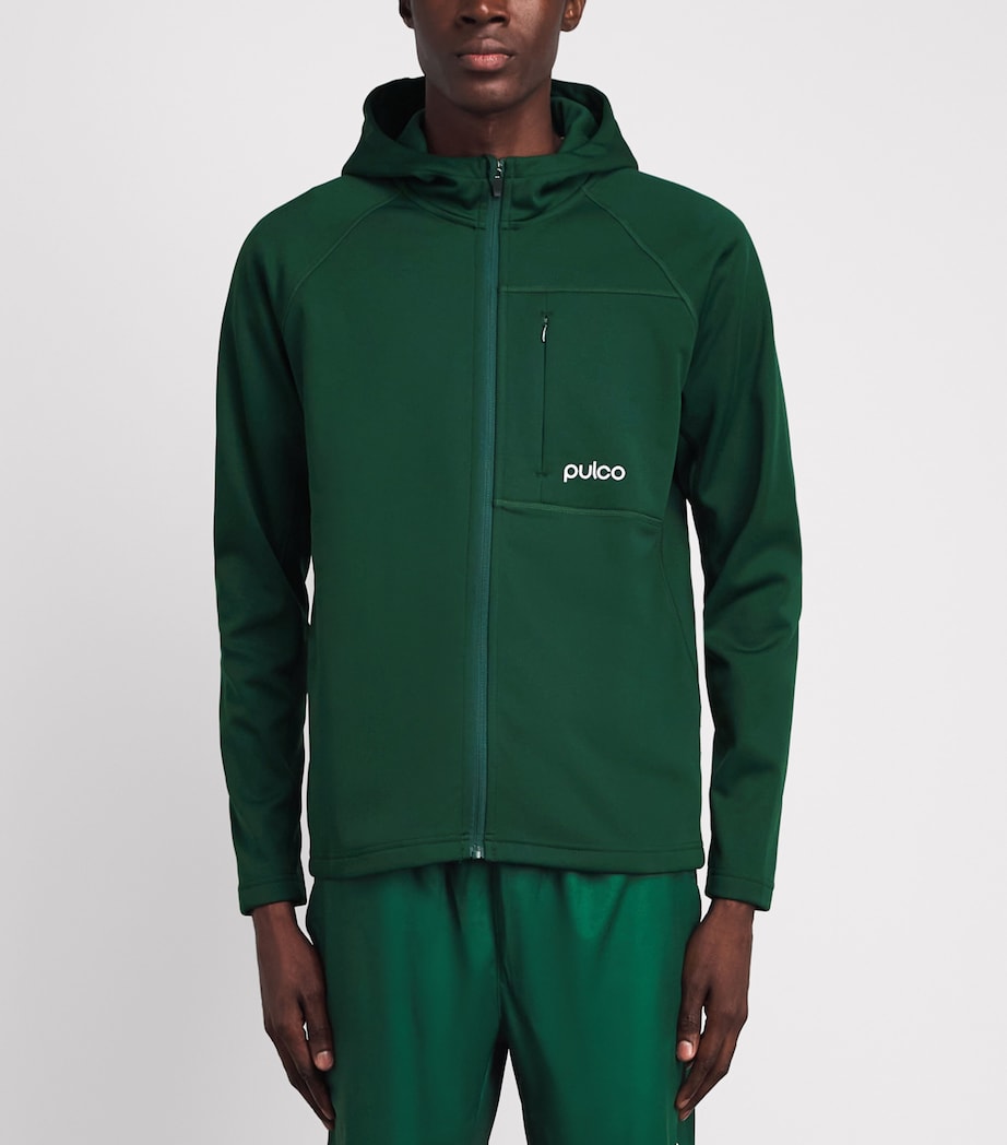 Pulco Studios Mens Full Zip Training Hoodie Court Green Image 4