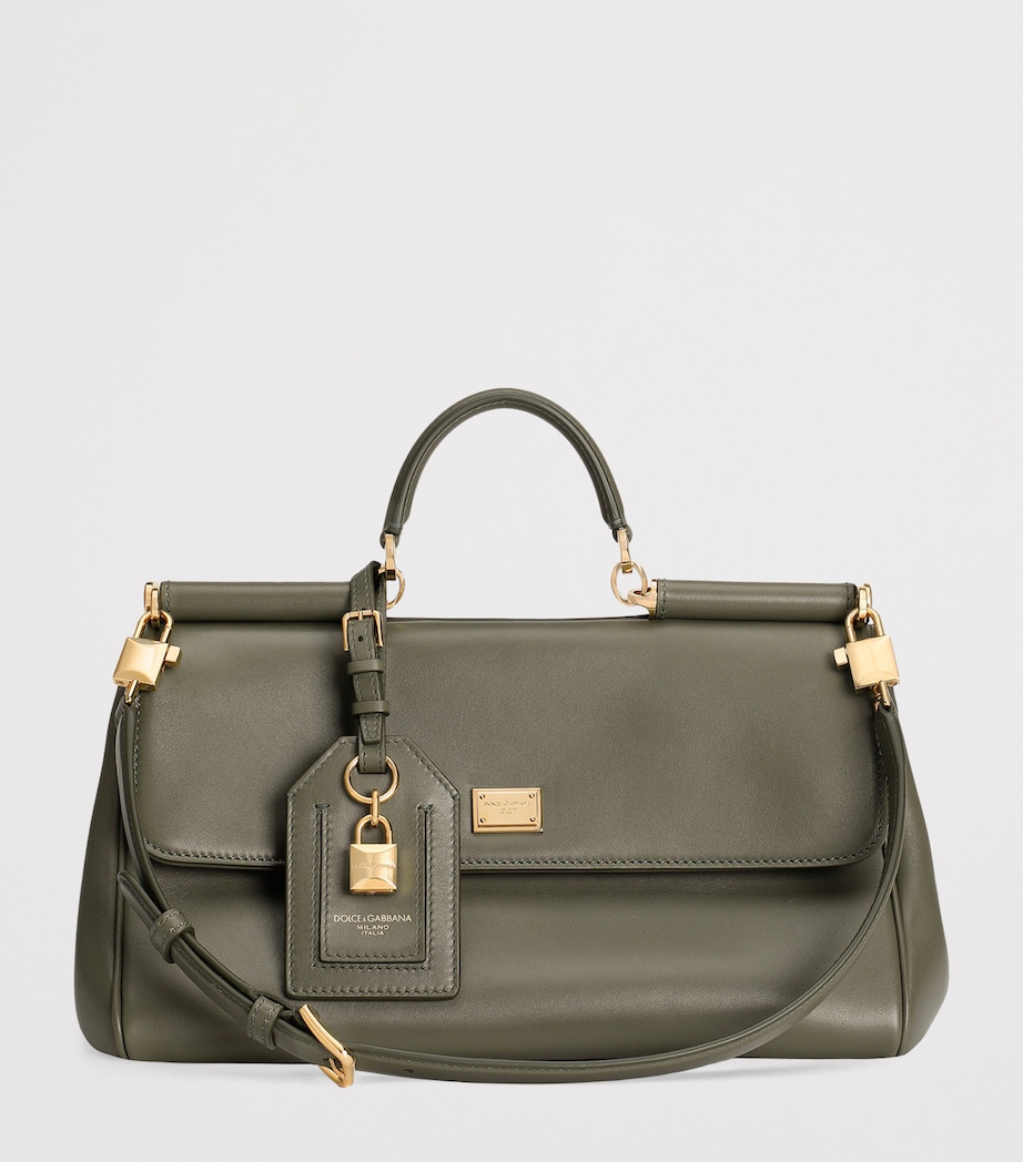 Plongé Calfskin My Sicily Top-Handle Bag 80560-DARK GREE Image 3