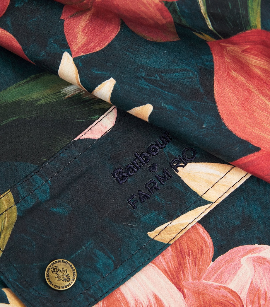 Barbour Womens x Farm Rio Cotton Floral Jacket Navy Wildflower/flow Image 6