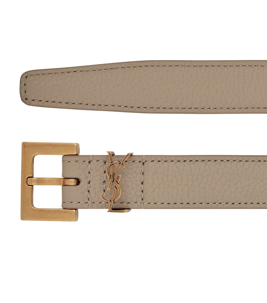 Saint Laurent Leather Monogram Belt Image 2