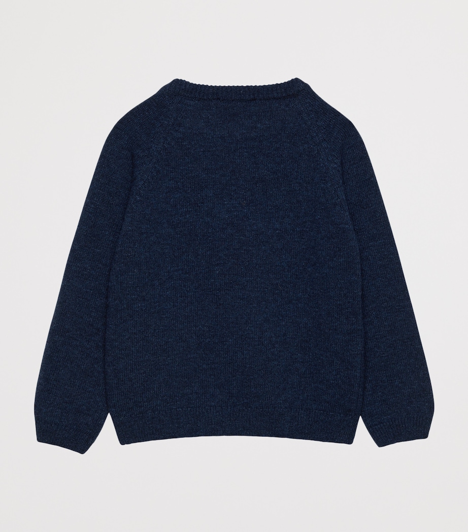 Wool-Blend Triceratops Sweater (2-5 Years) DENIM BLUE MARL Image 2