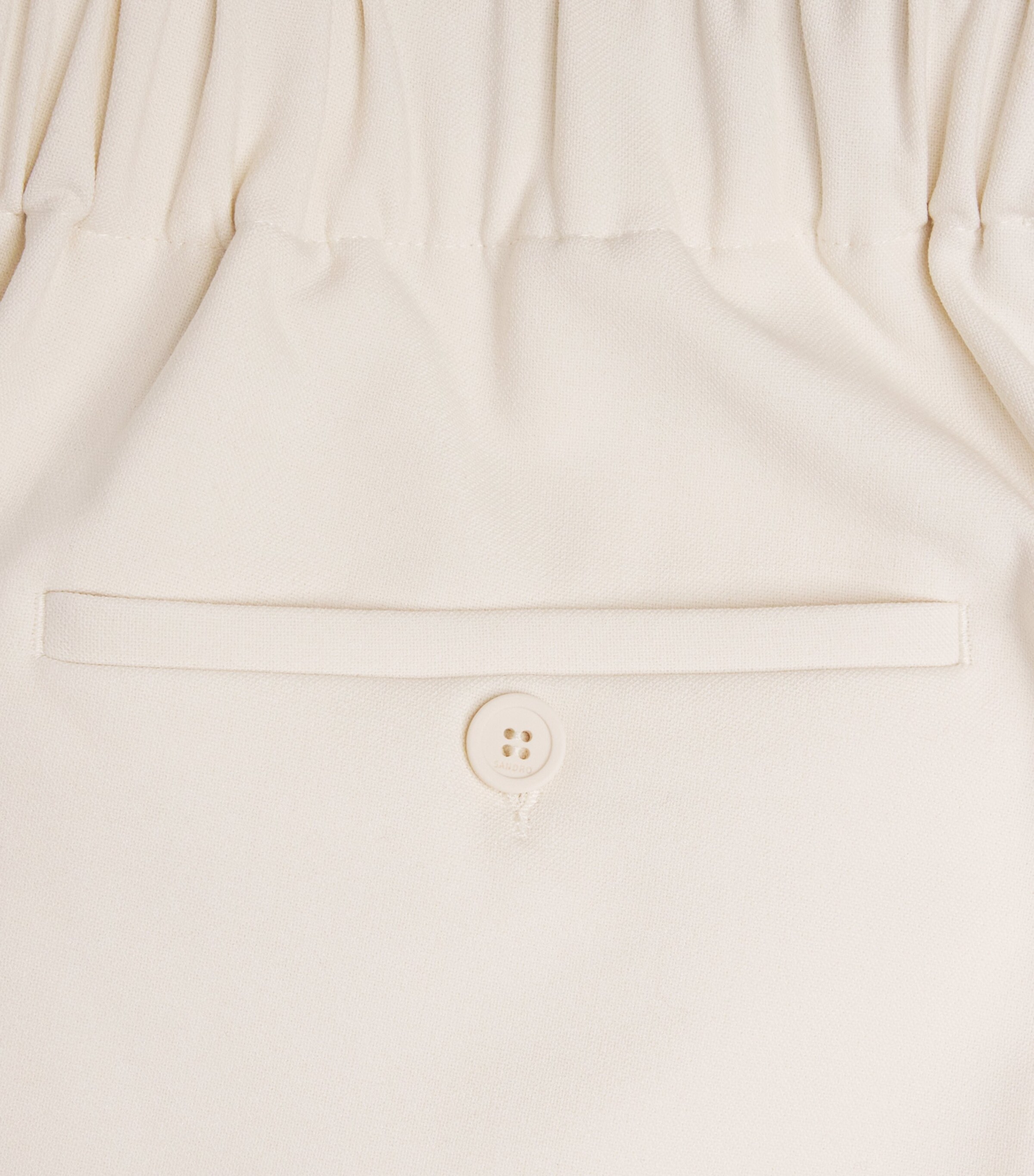 Cotton-Blend Straight-Fit Trousers ECRU Image 5