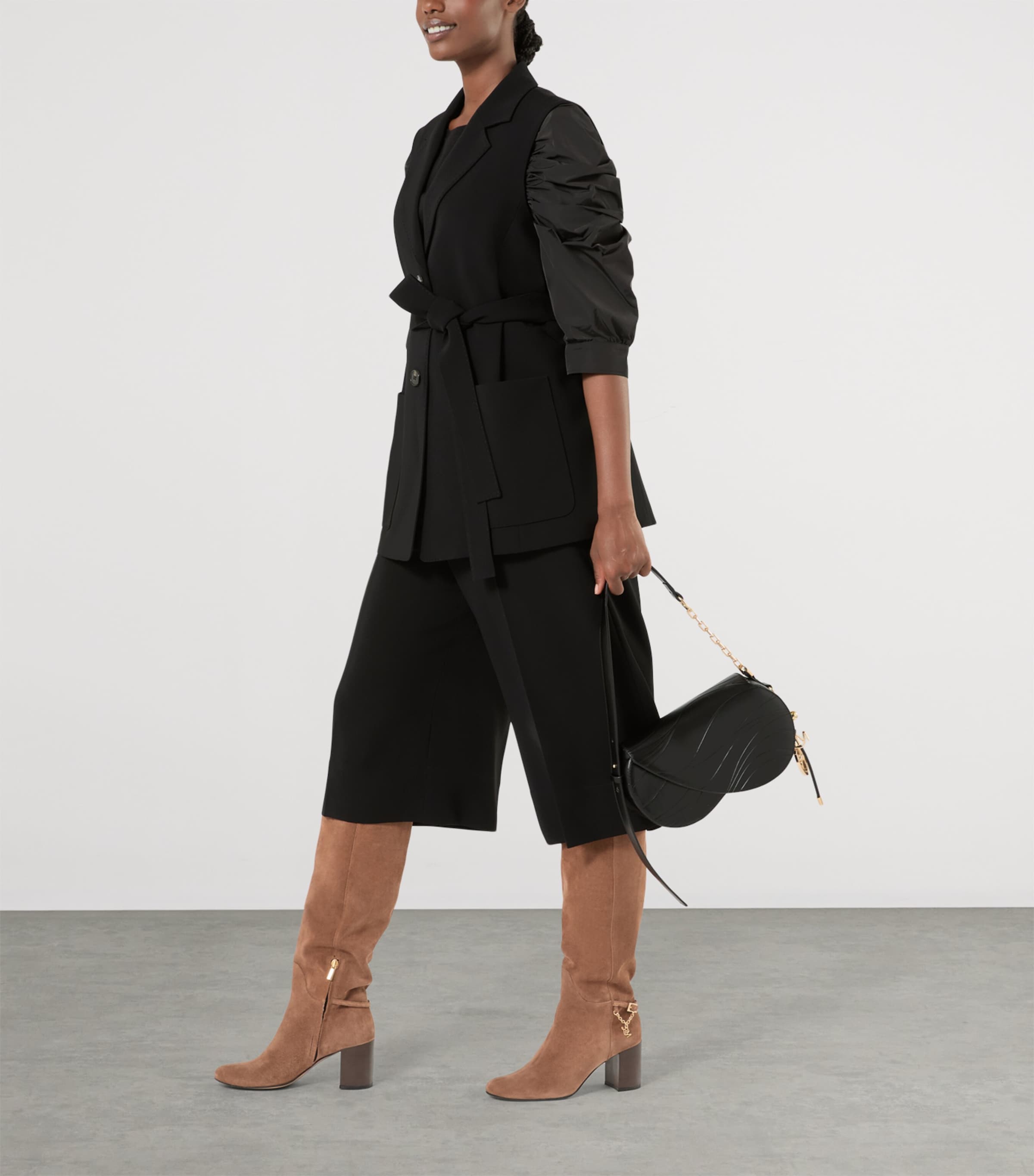 Marina Rinaldi Womens Tailored Bermuda Shorts Black Image 2
