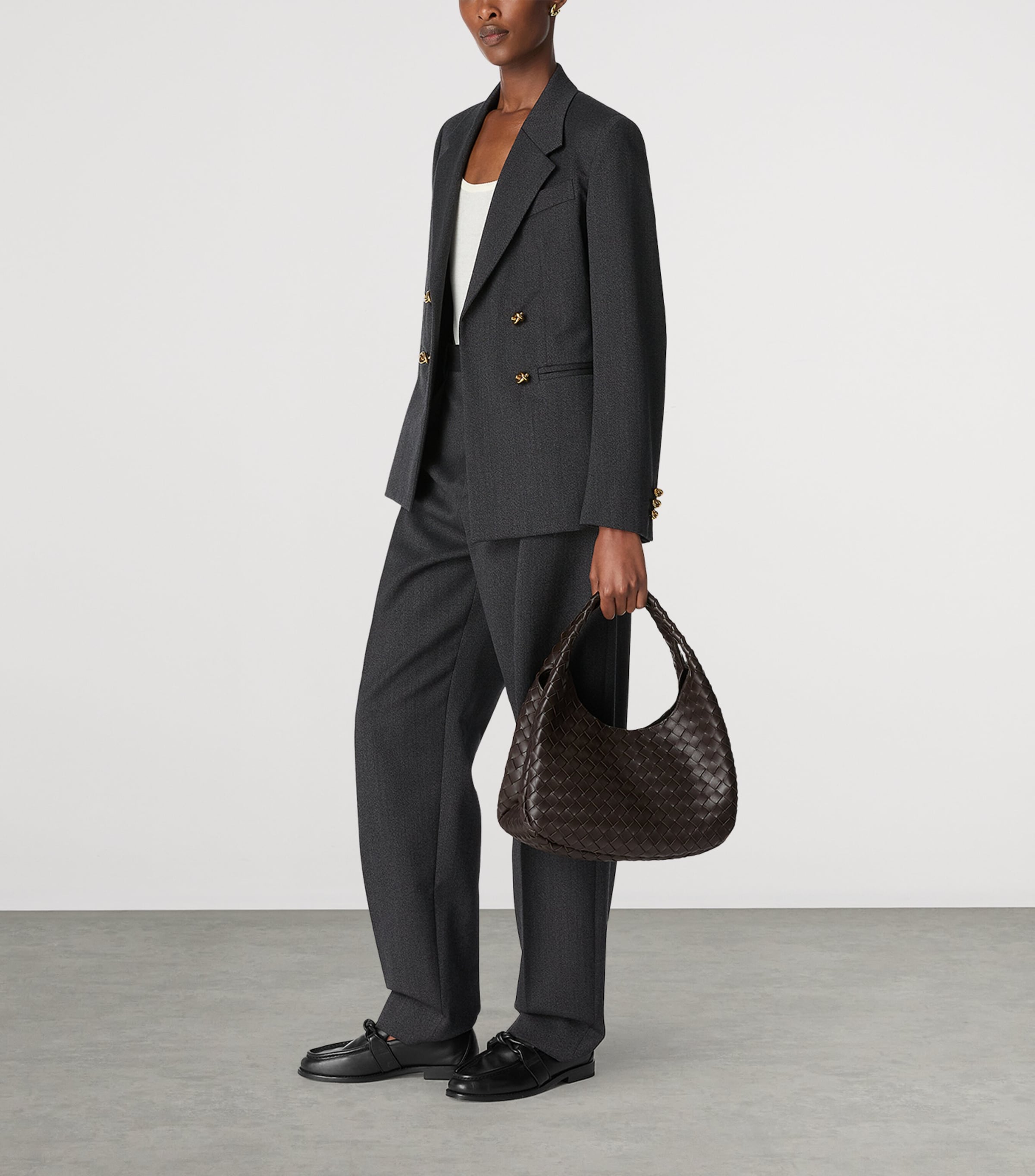 Medium Leather Intrecciato Campana Shoulder Bag 2190 Image 5