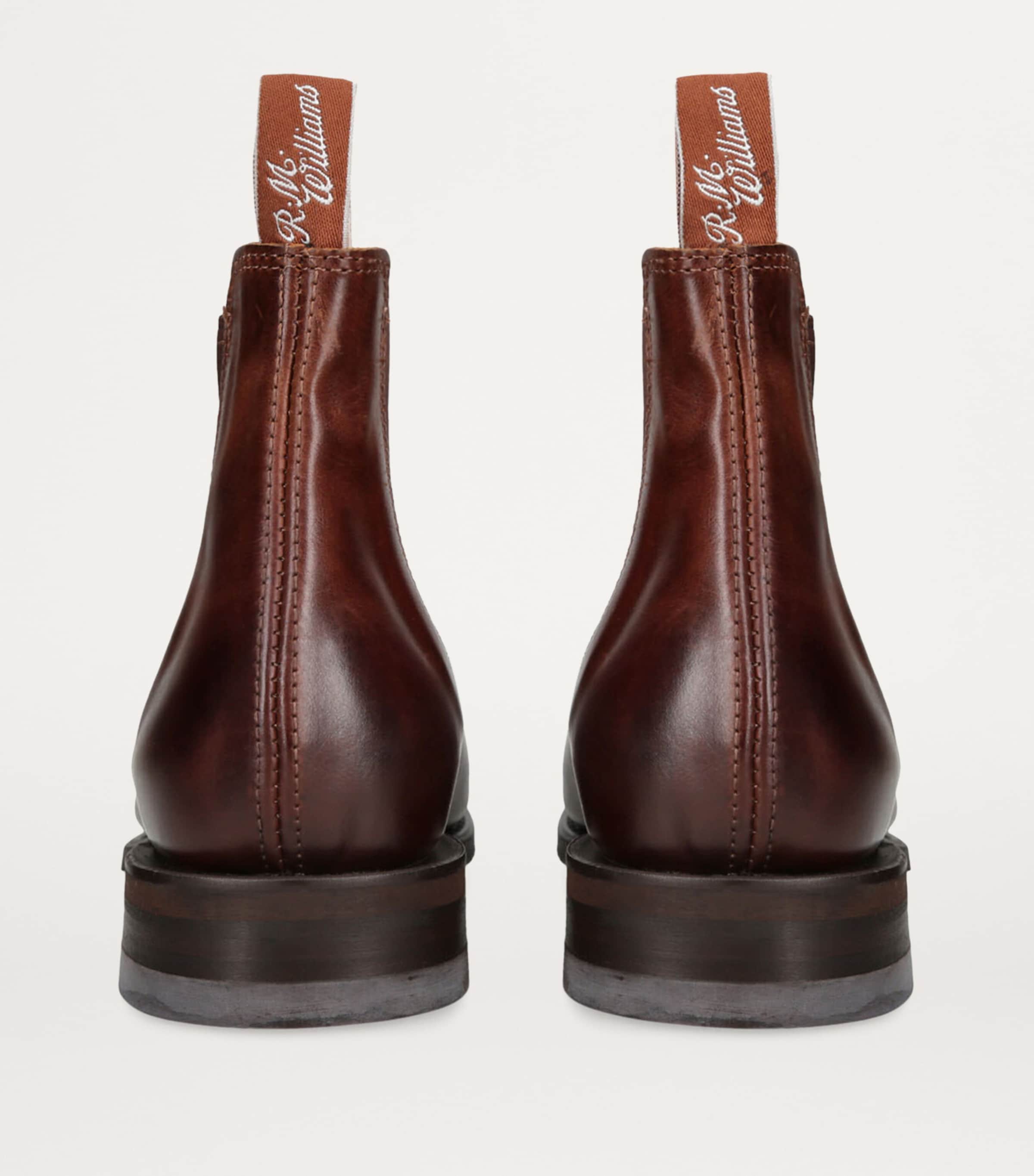 Leather Ankle Boots MID BROWN Image 2