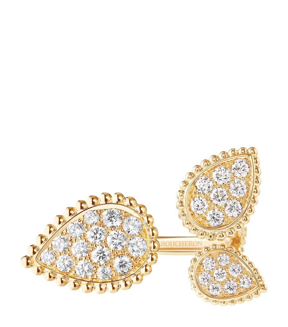 Yellow Gold and Diamond Serpent Bohème Three Motifs Ring YELLOW GOLD Image 4