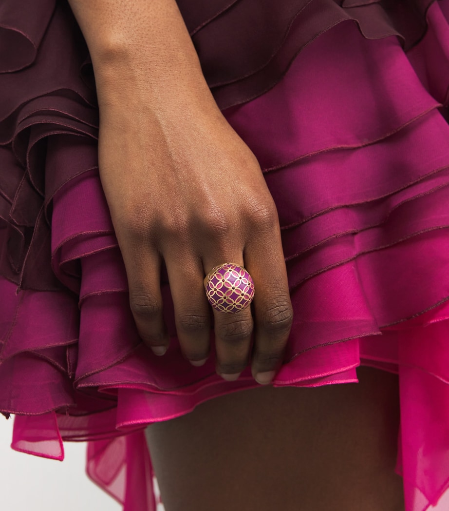 Yellow Gold, Enamel and Ruby My Muse Glory Ring YELLOW GOLD Image 2