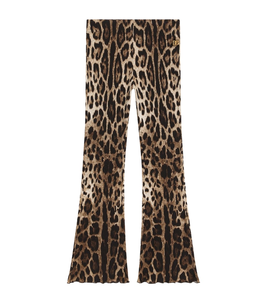 Dolce&Gabbana Kids Leopard Flared Leggings (8-12+ Years) Leo New Image 1