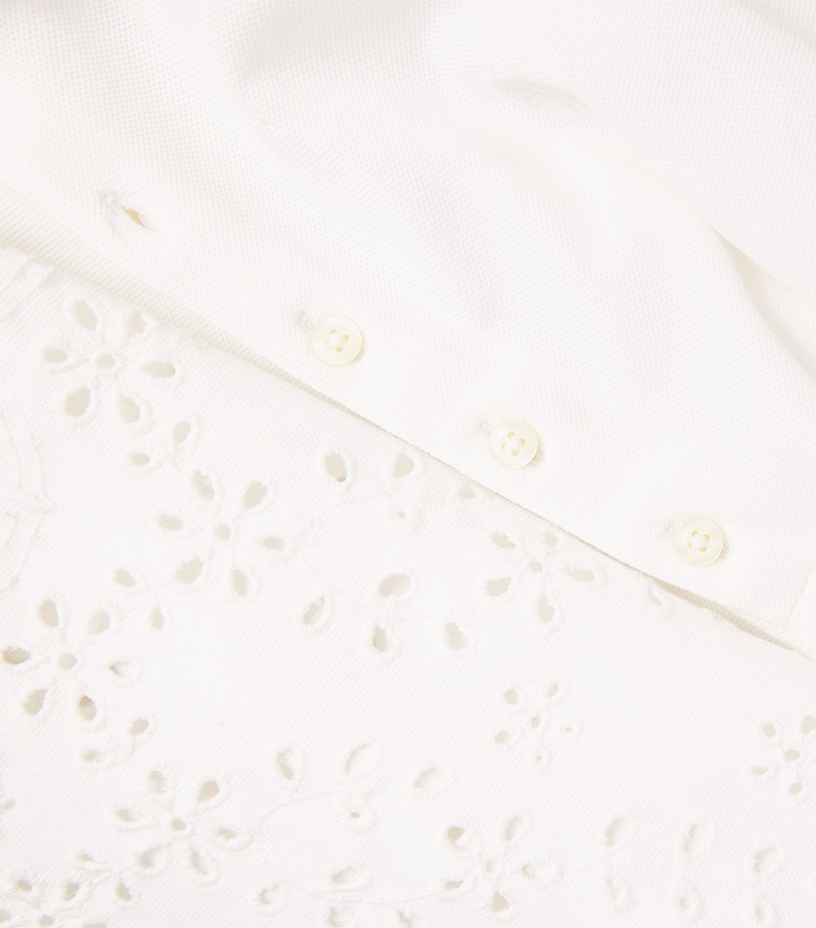 Broderie Anglaise Wrap Midi Dress WHITE Image 5