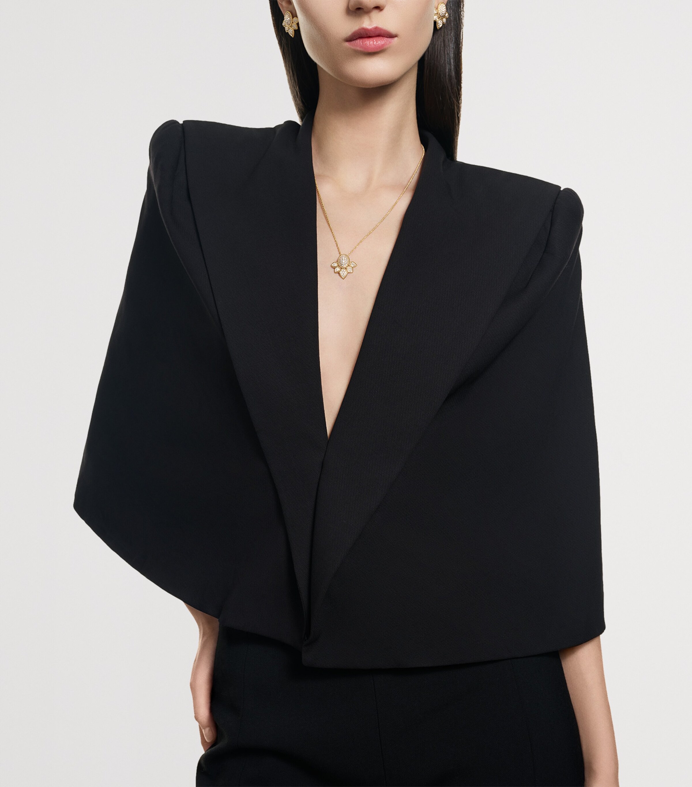 Yellow Gold and Diamond Serpent Bohème Vintage Stud Earrings YELLOW GOLD Image 2