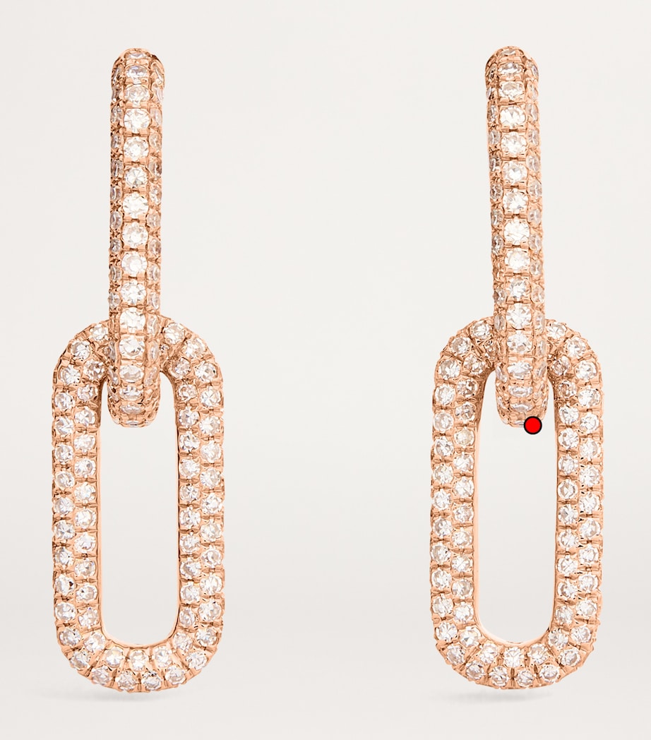 Rose Gold and Diamond Pavé Link Earrings ROSE GOLD Image 3