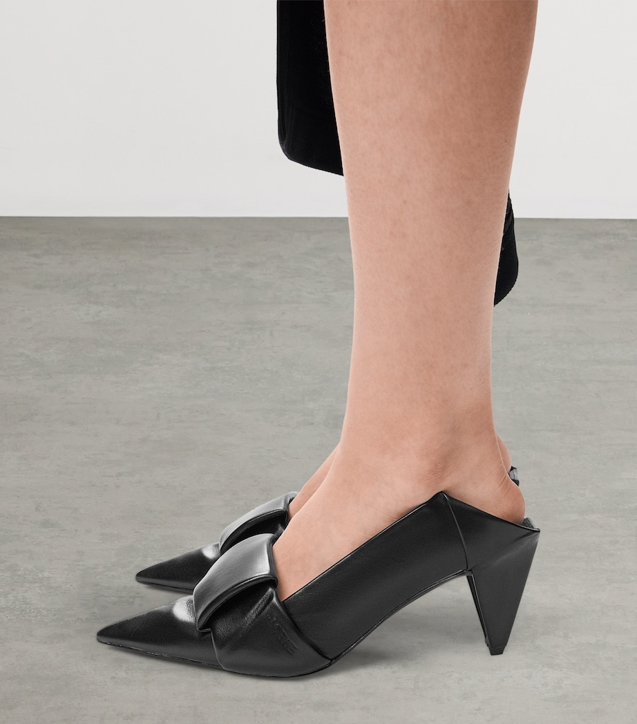 LOEWE Leather Origami Flap Back Pumps 70 Black Image 2