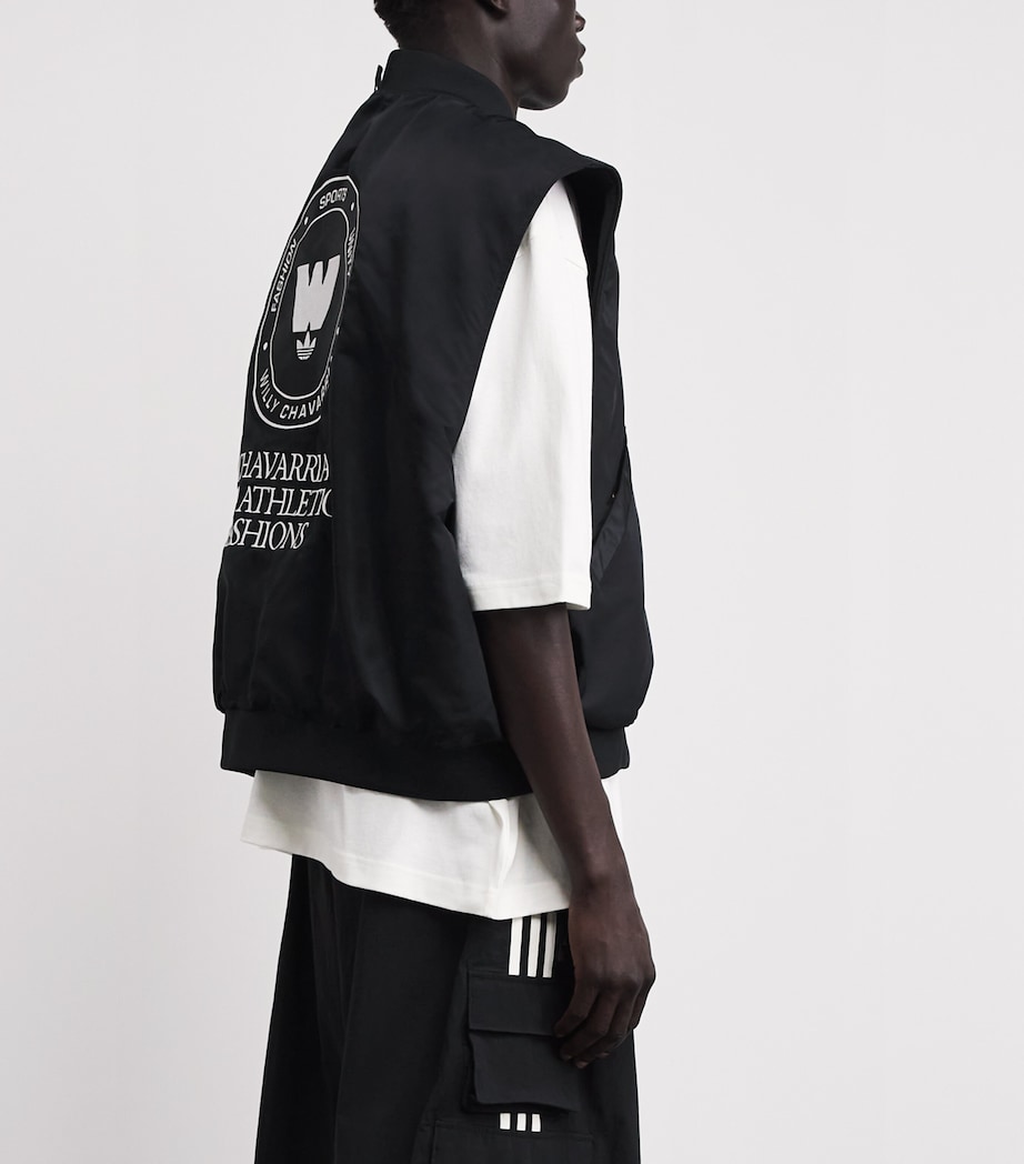 Willy Chavarria Mens x adidas Originals Padded Vest Black Image 5