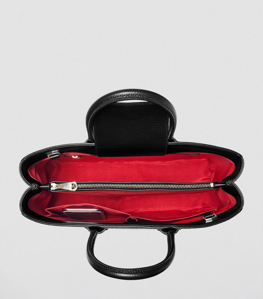 Leather Madison Tote Bag BLACK Image 3