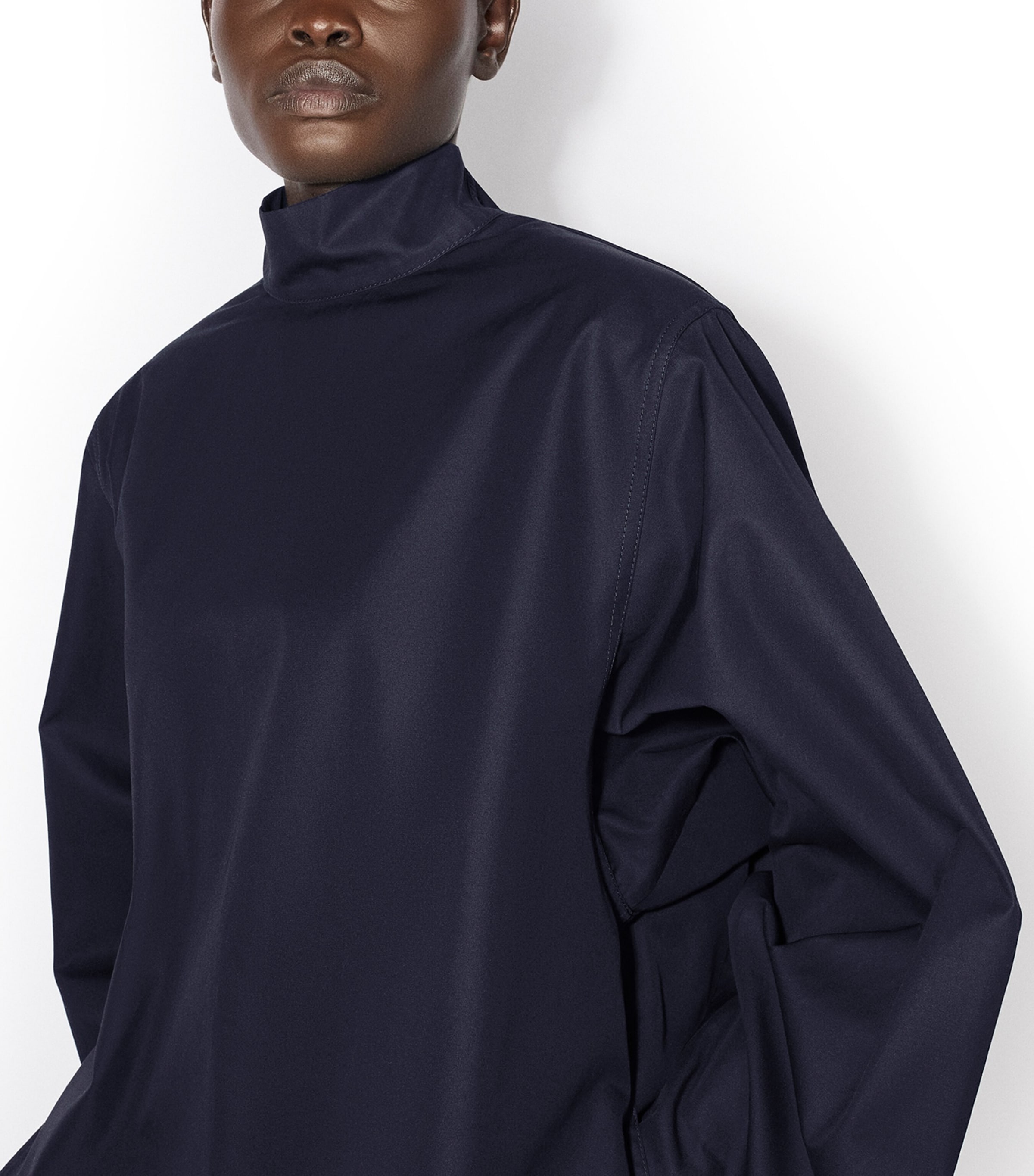 Alaïa Womens Cotton-Satin Reverse Jacket Minuit Image 5