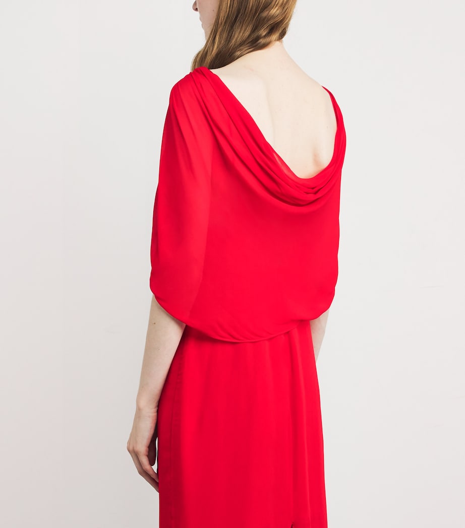 Cape-Sleeve Samira Maxi Dress 113-CHILLI Image 4