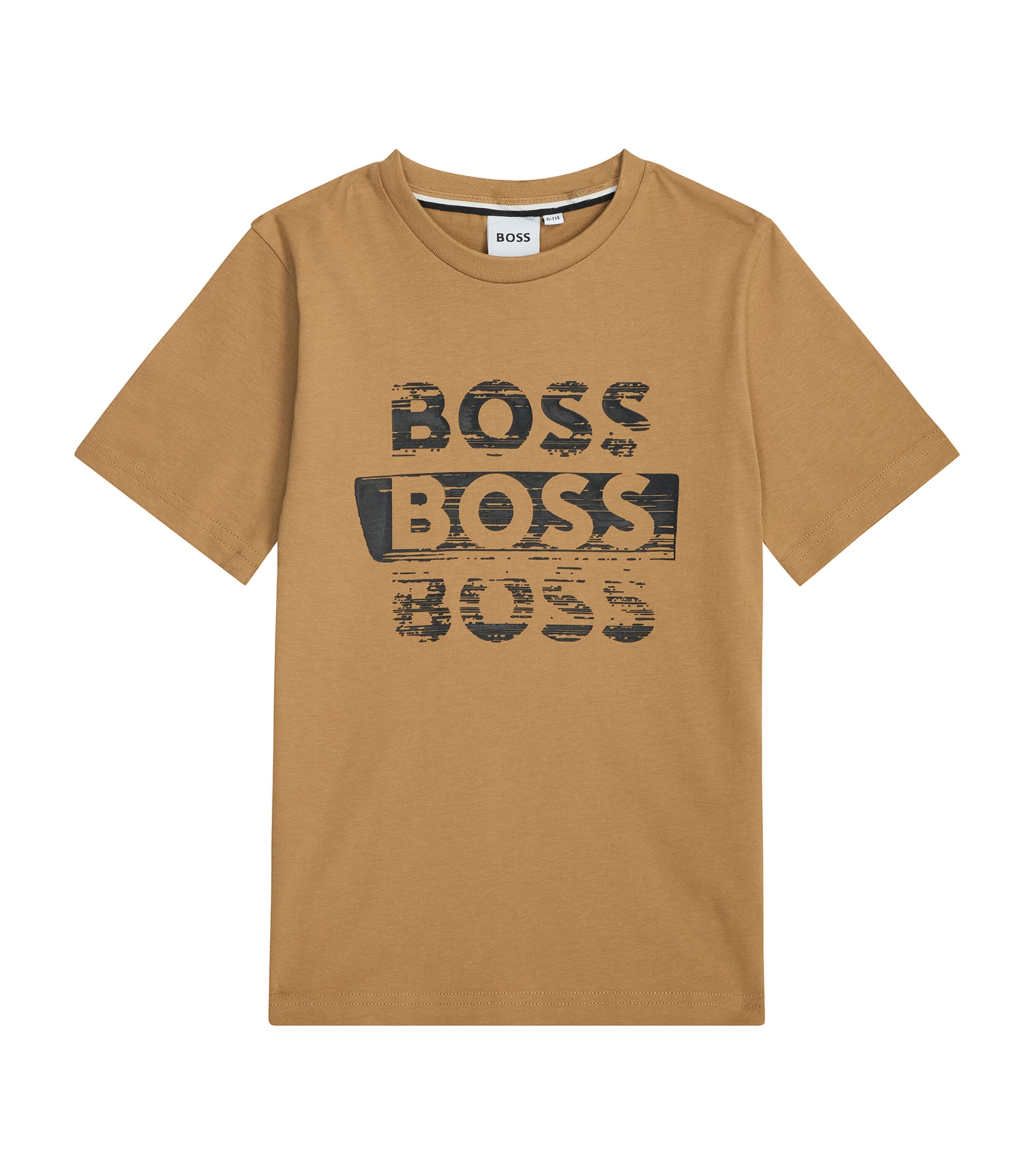 Bosswear Cotton Triple Logo T-shirt In Brown