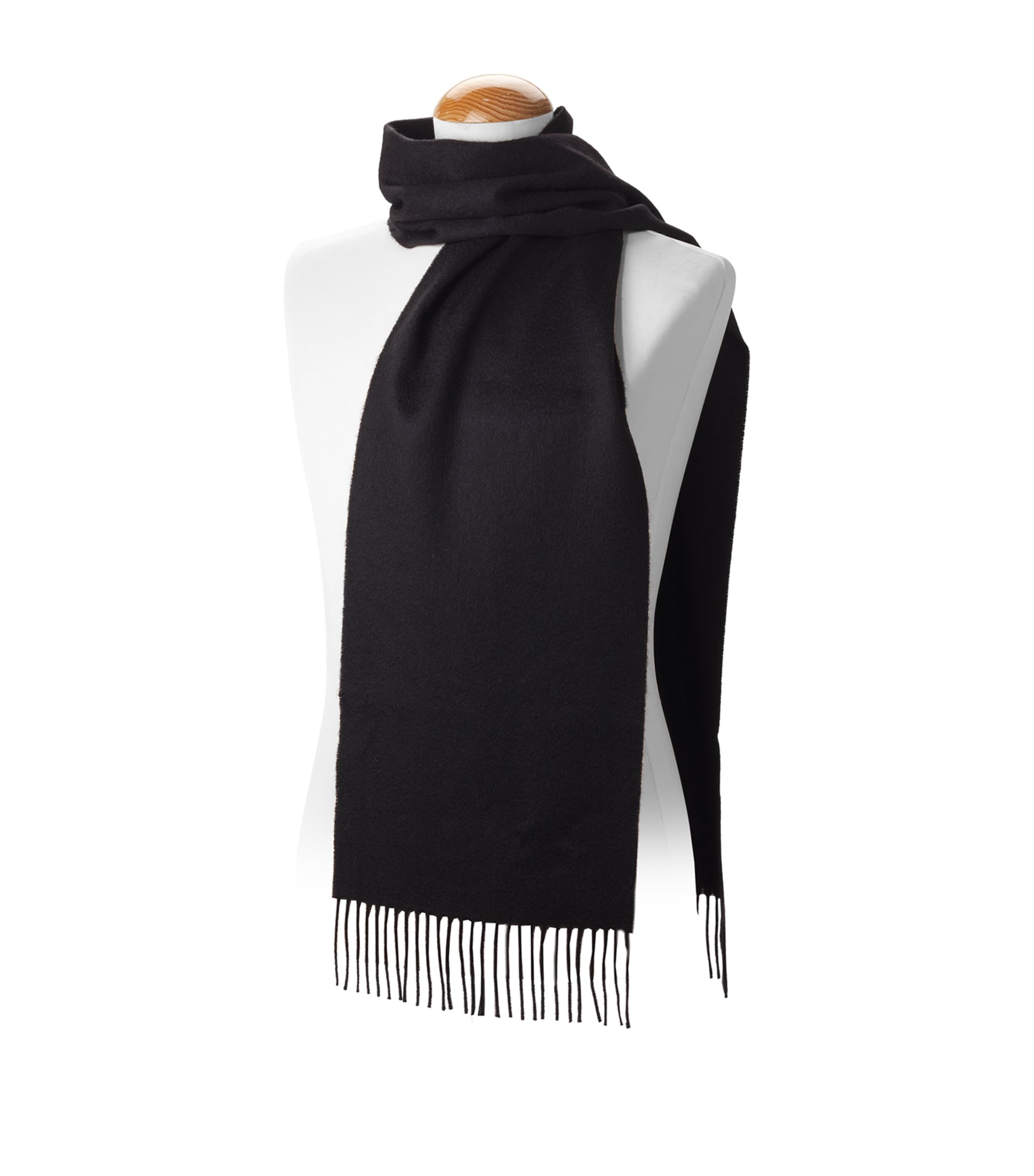 Cashmere Scarf BLACK Image 2
