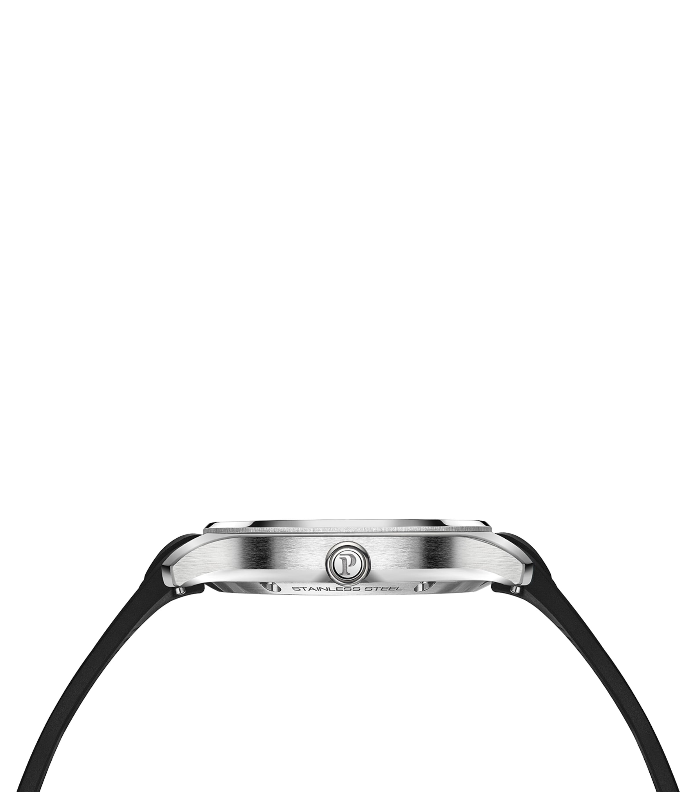 Stainless Steel Polo Date Watch 42mm BLACK Image 2