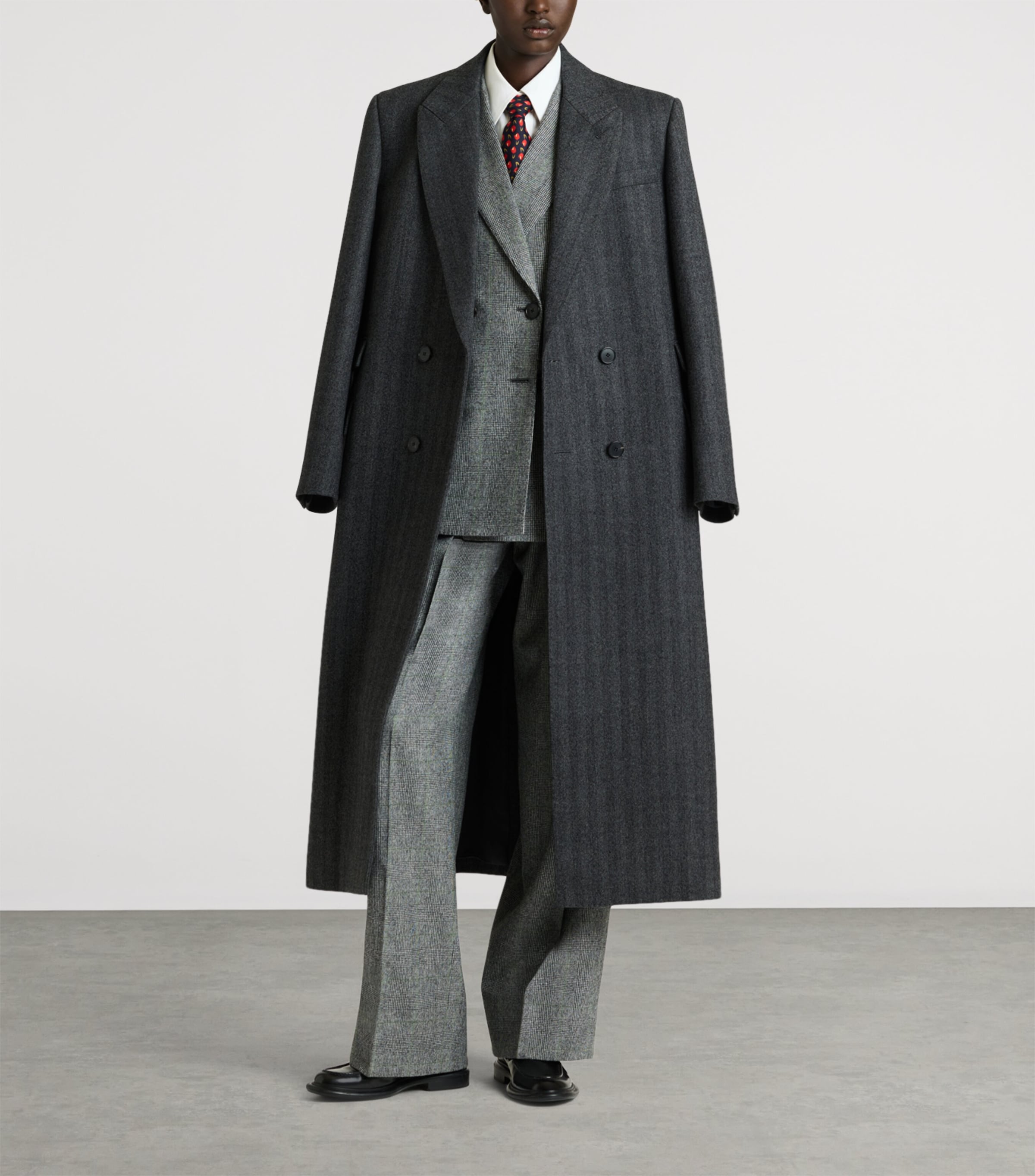 Givenchy Womens Wool Longline Coat Image 2