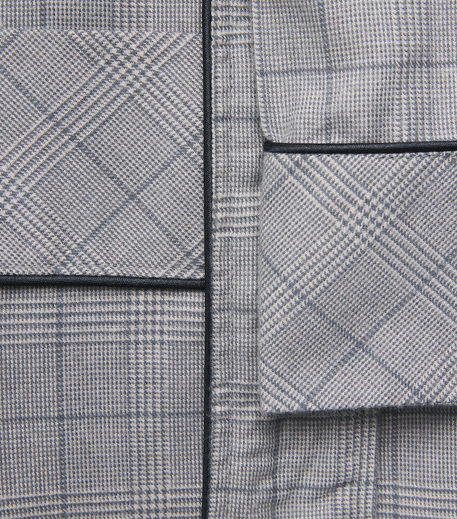 Cotton-Wool Flannel Robe 075 DARK GREY CHECK Image 5