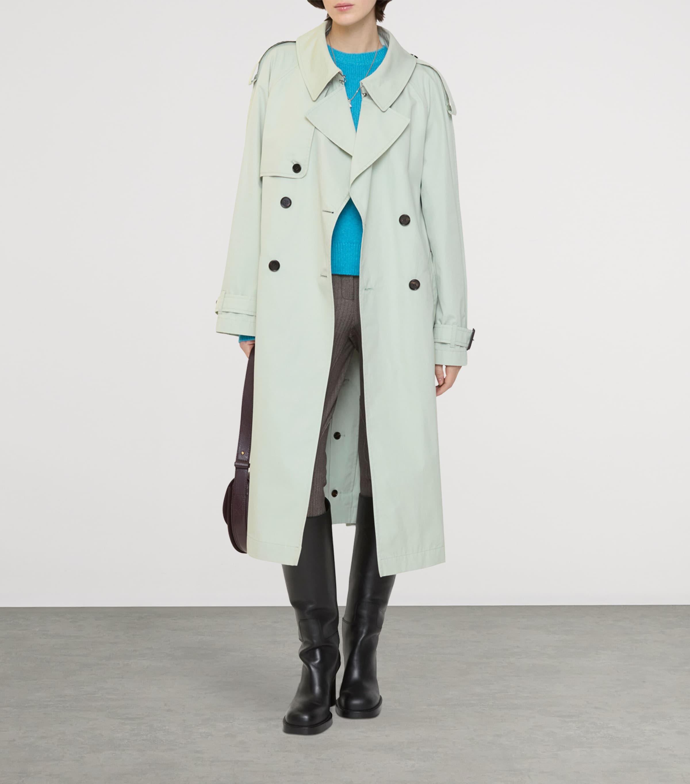 Cotton Canvas Fitzrovia Trench Coat SEAFOAM GREEN WW PRO Image 3