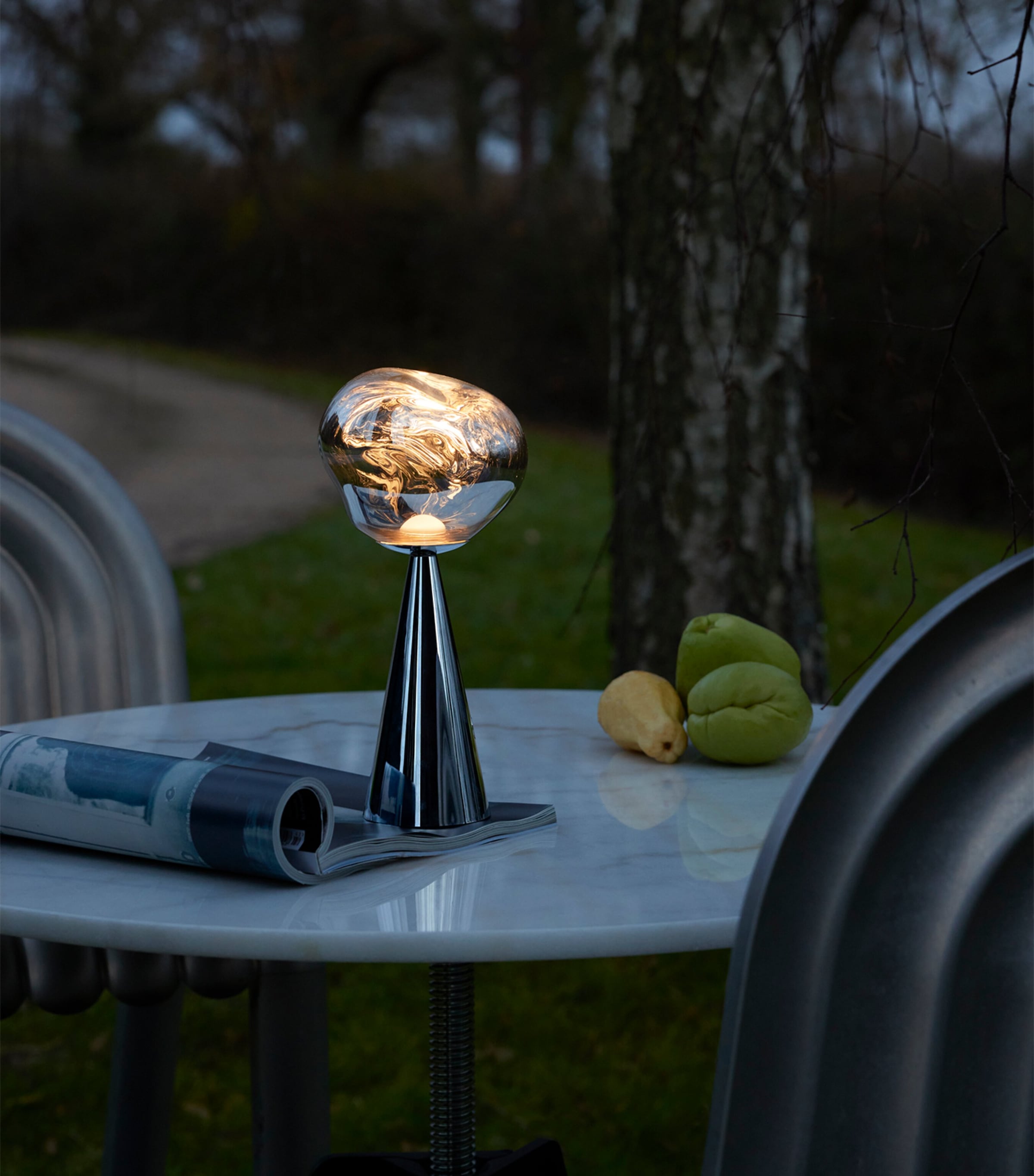 Portable Melt Table Lamp SILVER Image 7