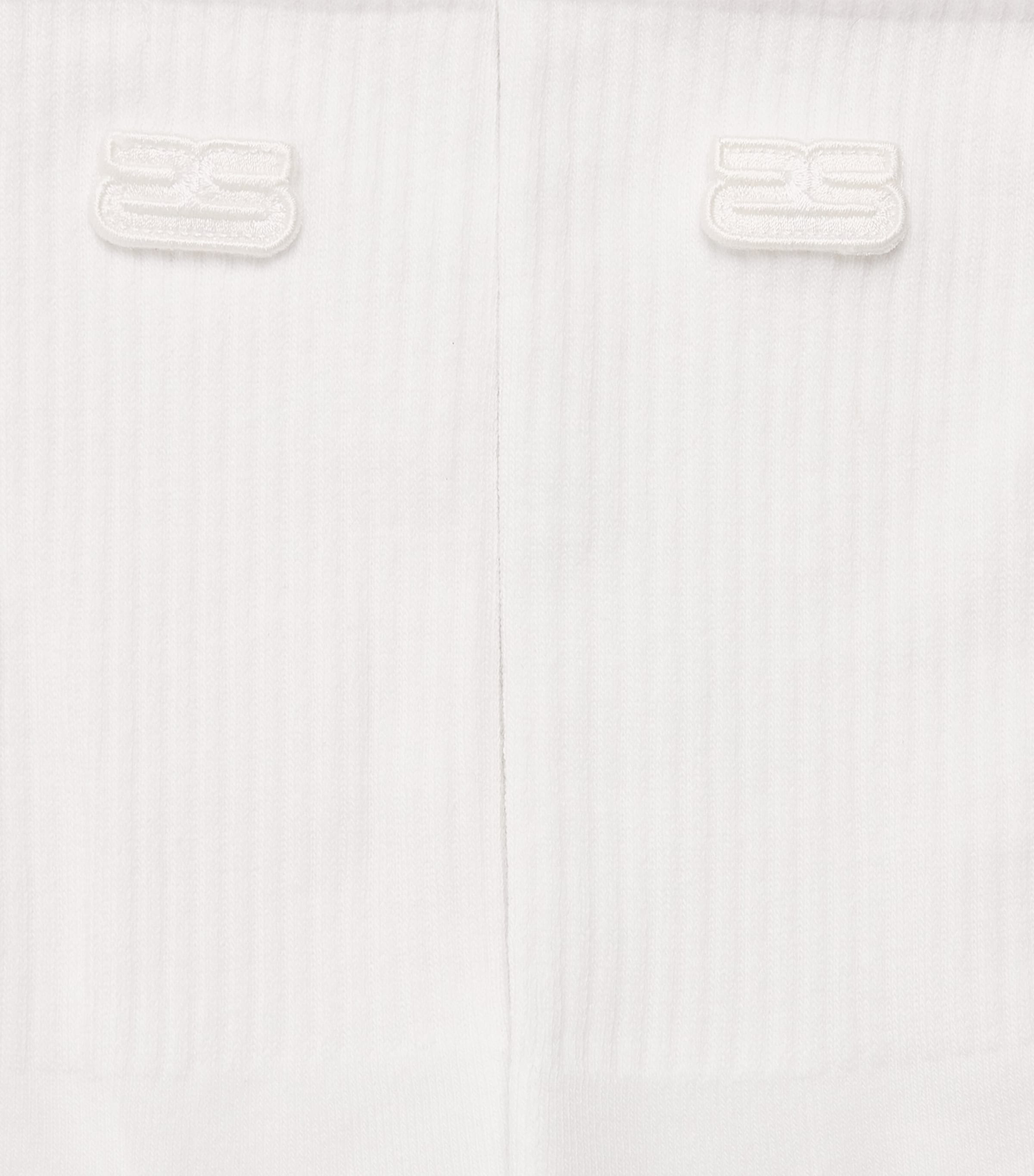 Sandro Paris Mens Cotton-Blend Double S Socks White Image 2
