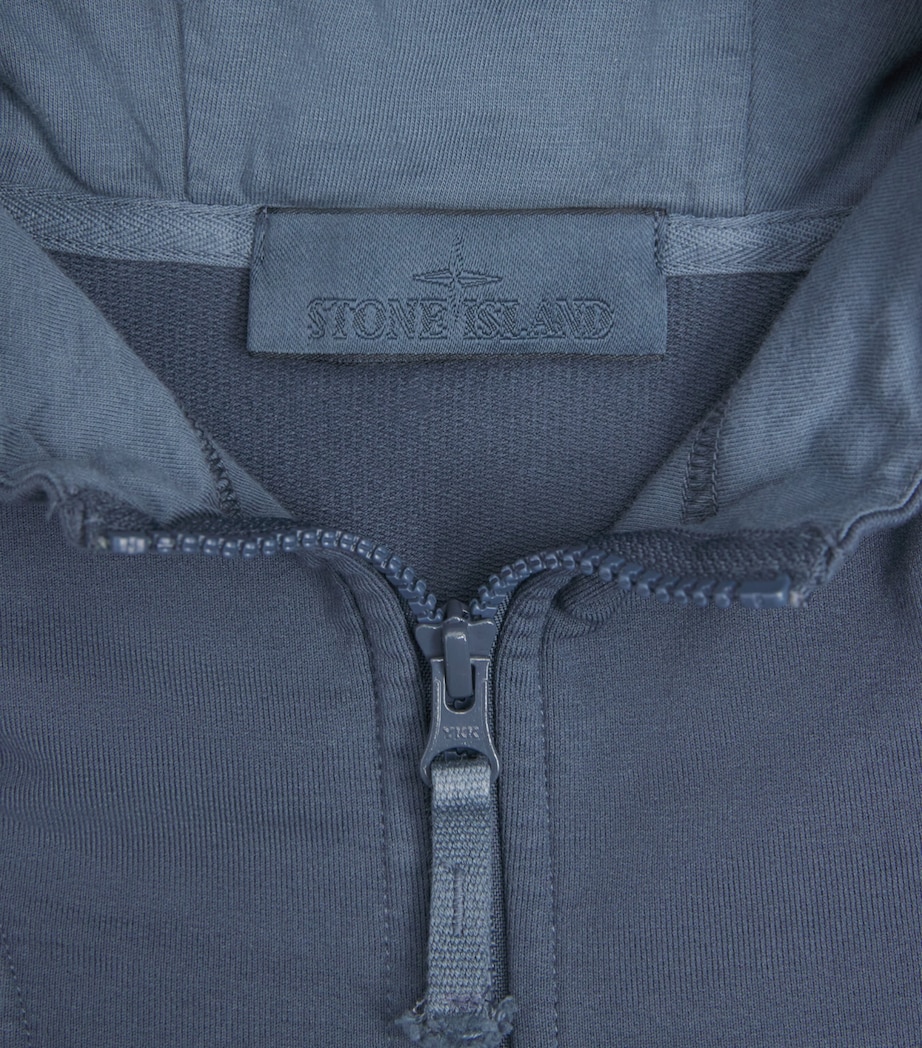 Stone Island Mens Cotton-Blend Ghost Zip-Up Hoodie Image 6
