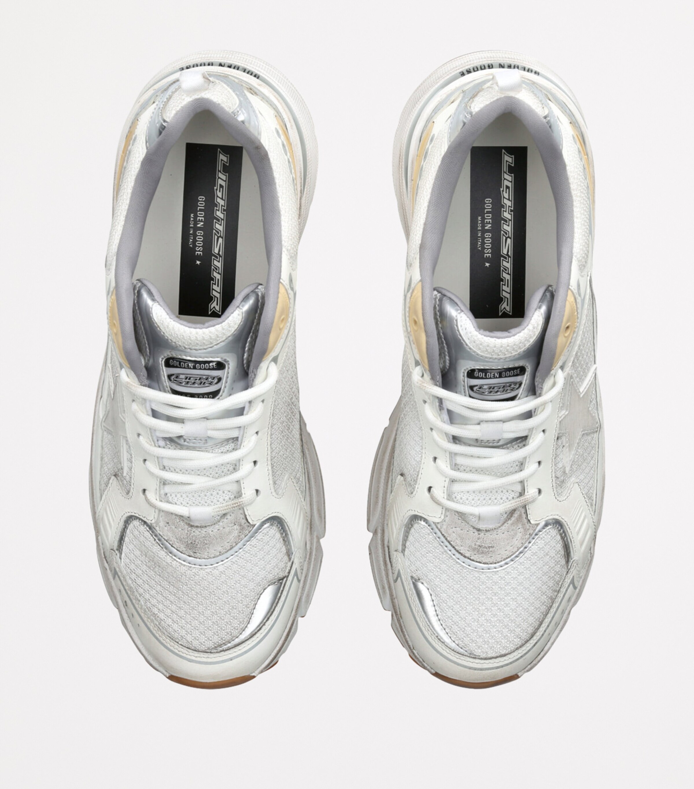 Golden Goose Leather Light Star Sneakers White/oth Image 6