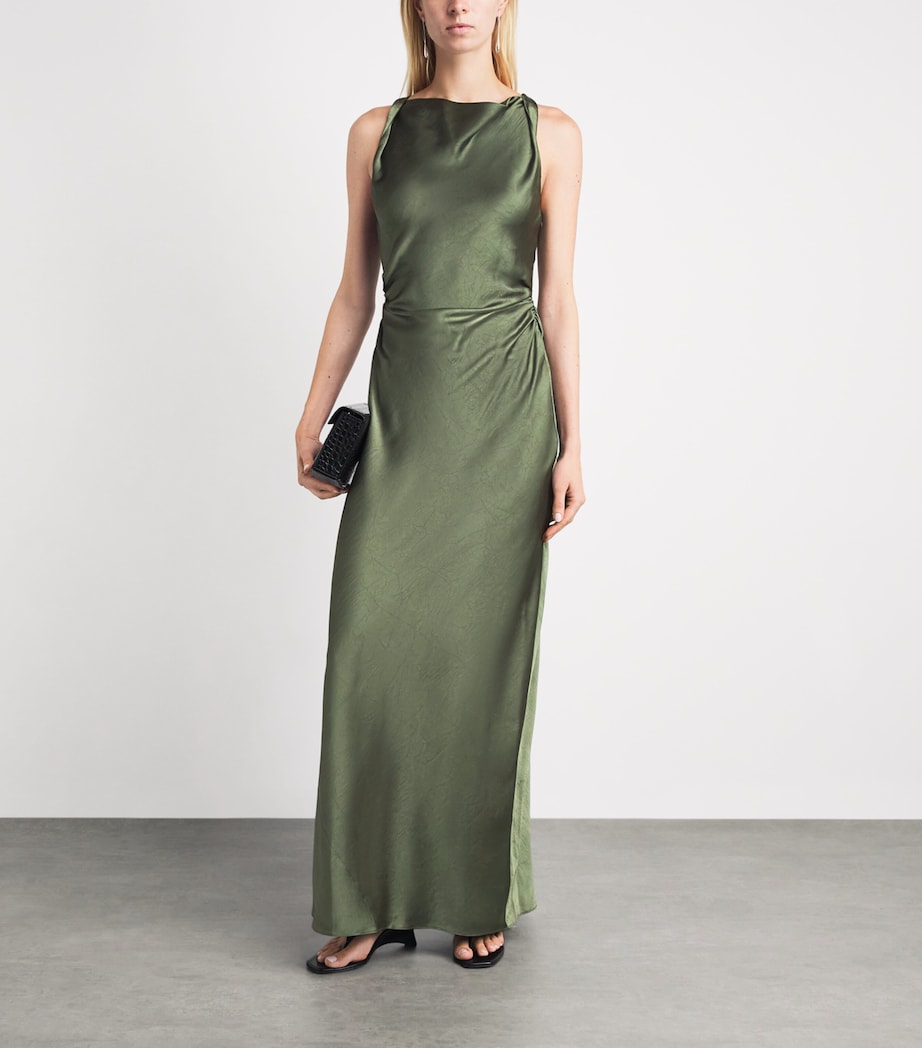 Vince Womens Cowl-Neck Maxi Dress Pine Grove Image 2