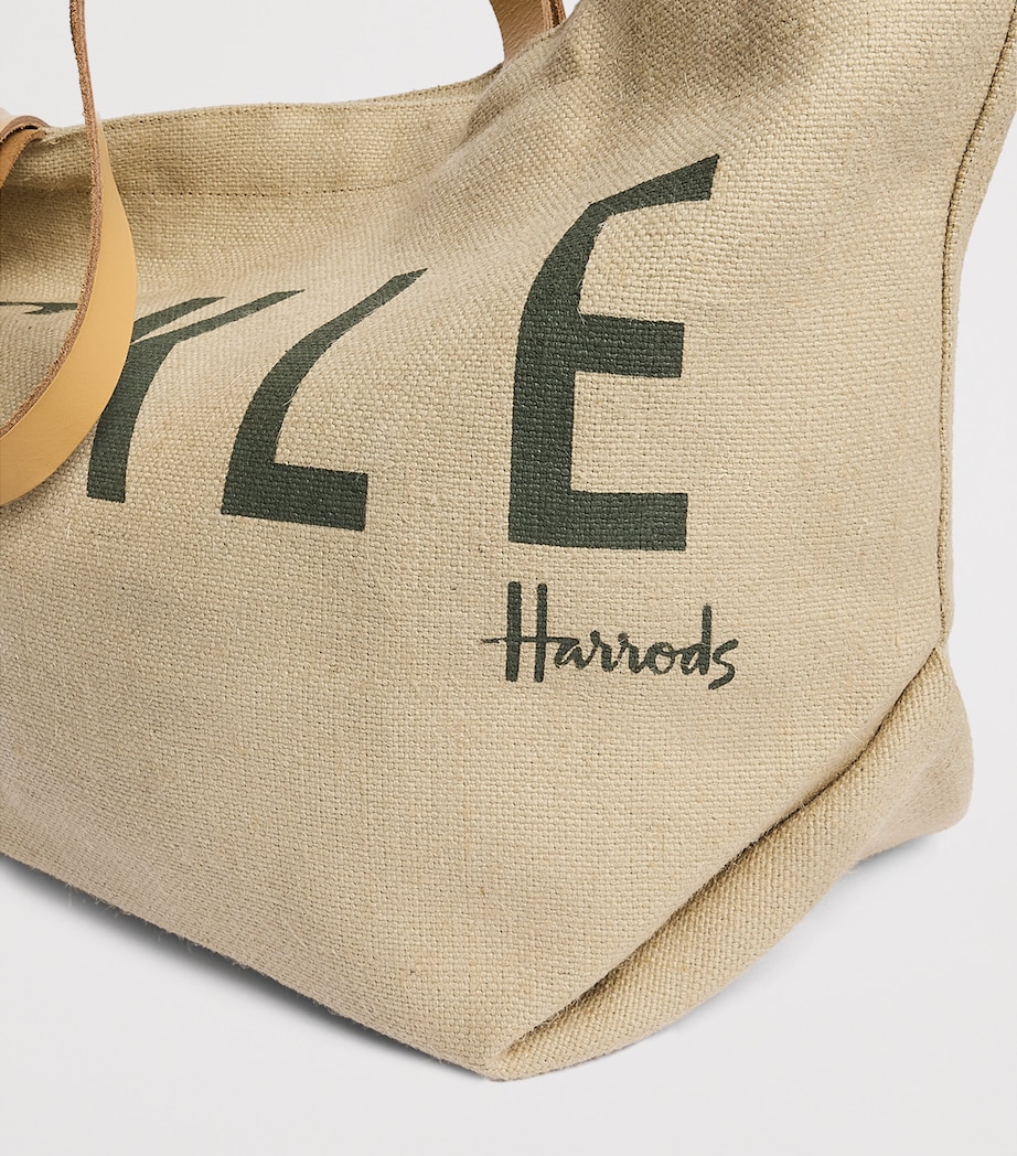 Harrods Jute Pickle Tote Bag Neutral Image 4