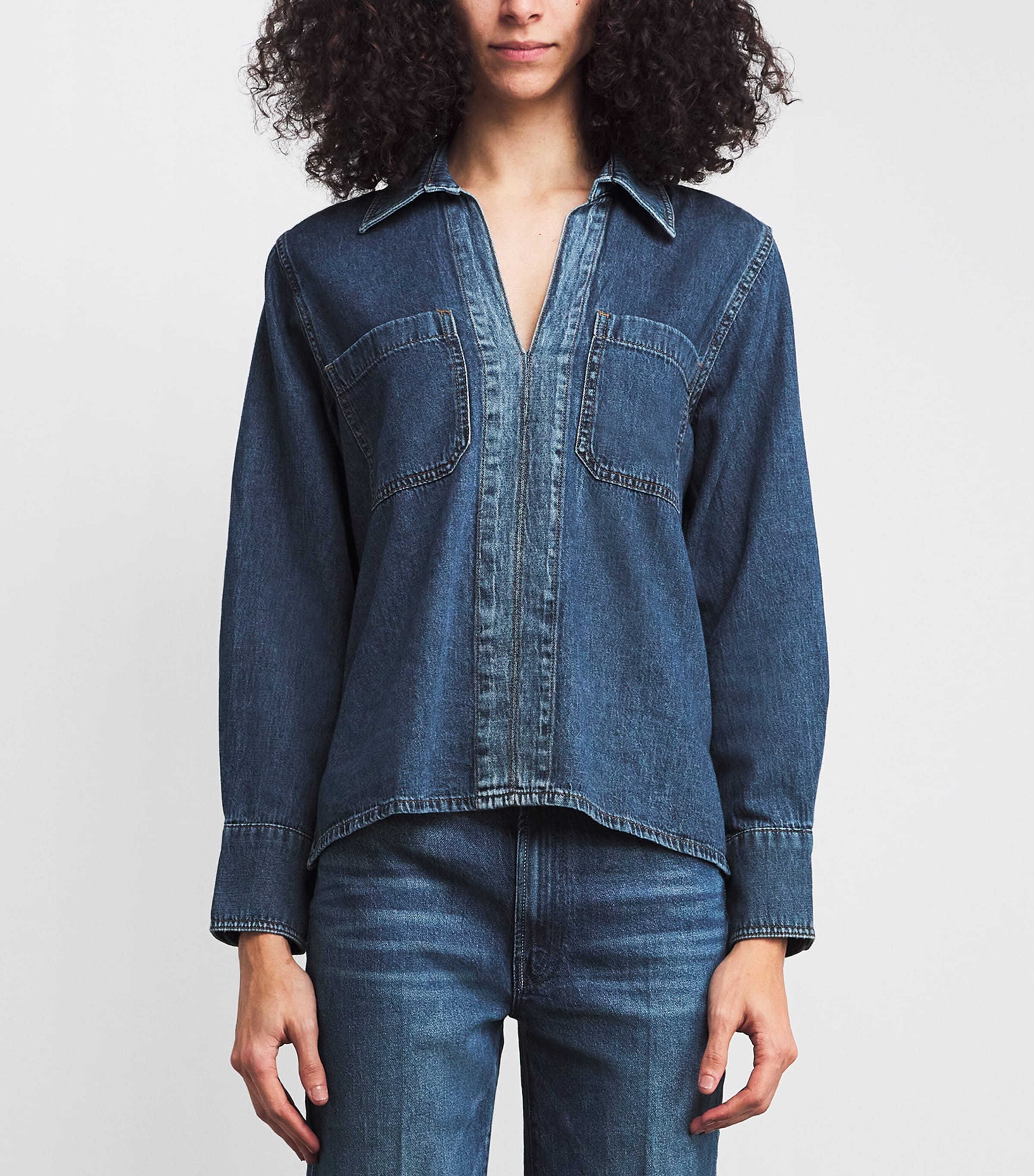 Channing Denim Top KENME Image 3