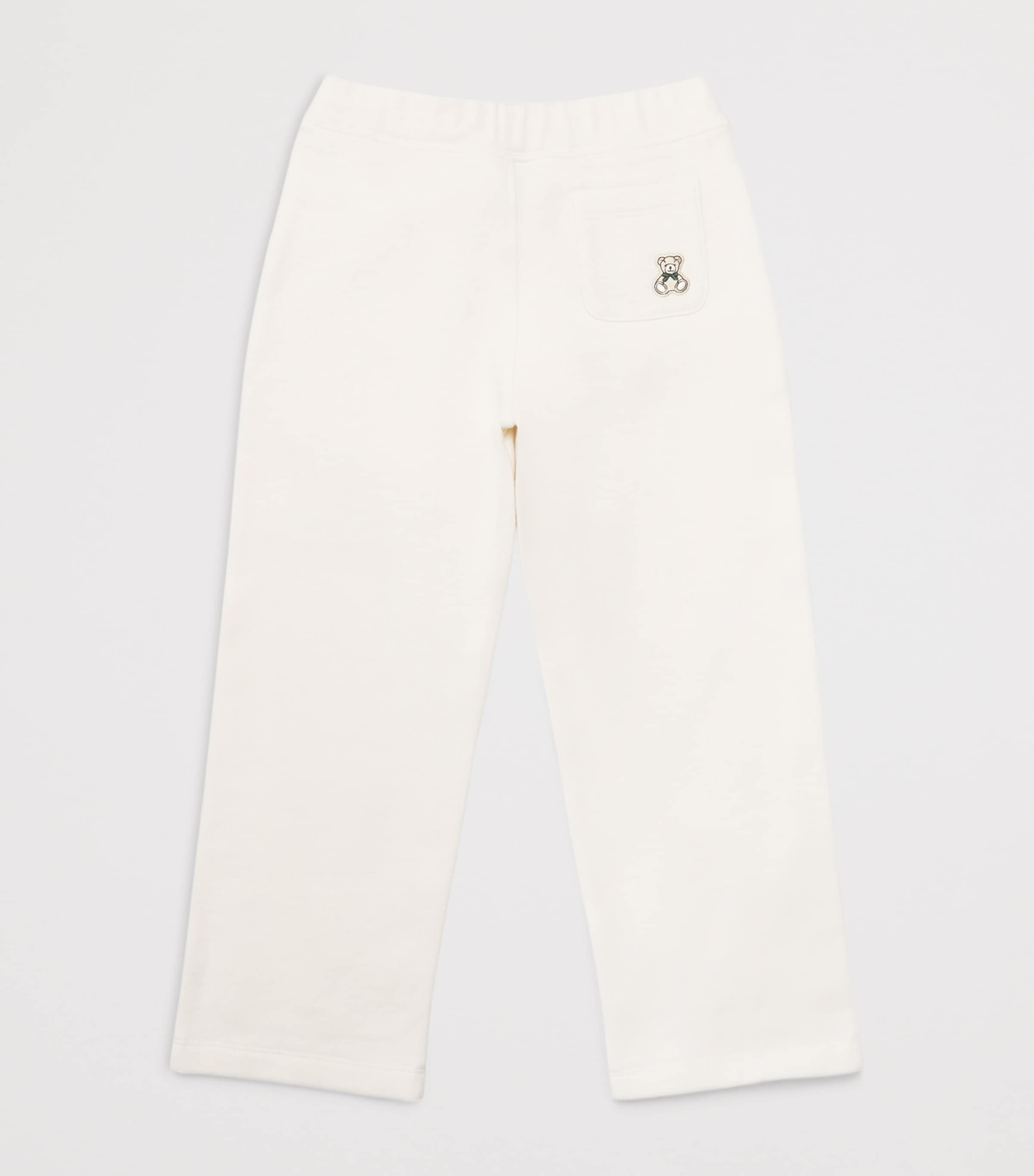 Harrods Cotton Logo Sweatpants (3-8 Years) Ivory Image 2