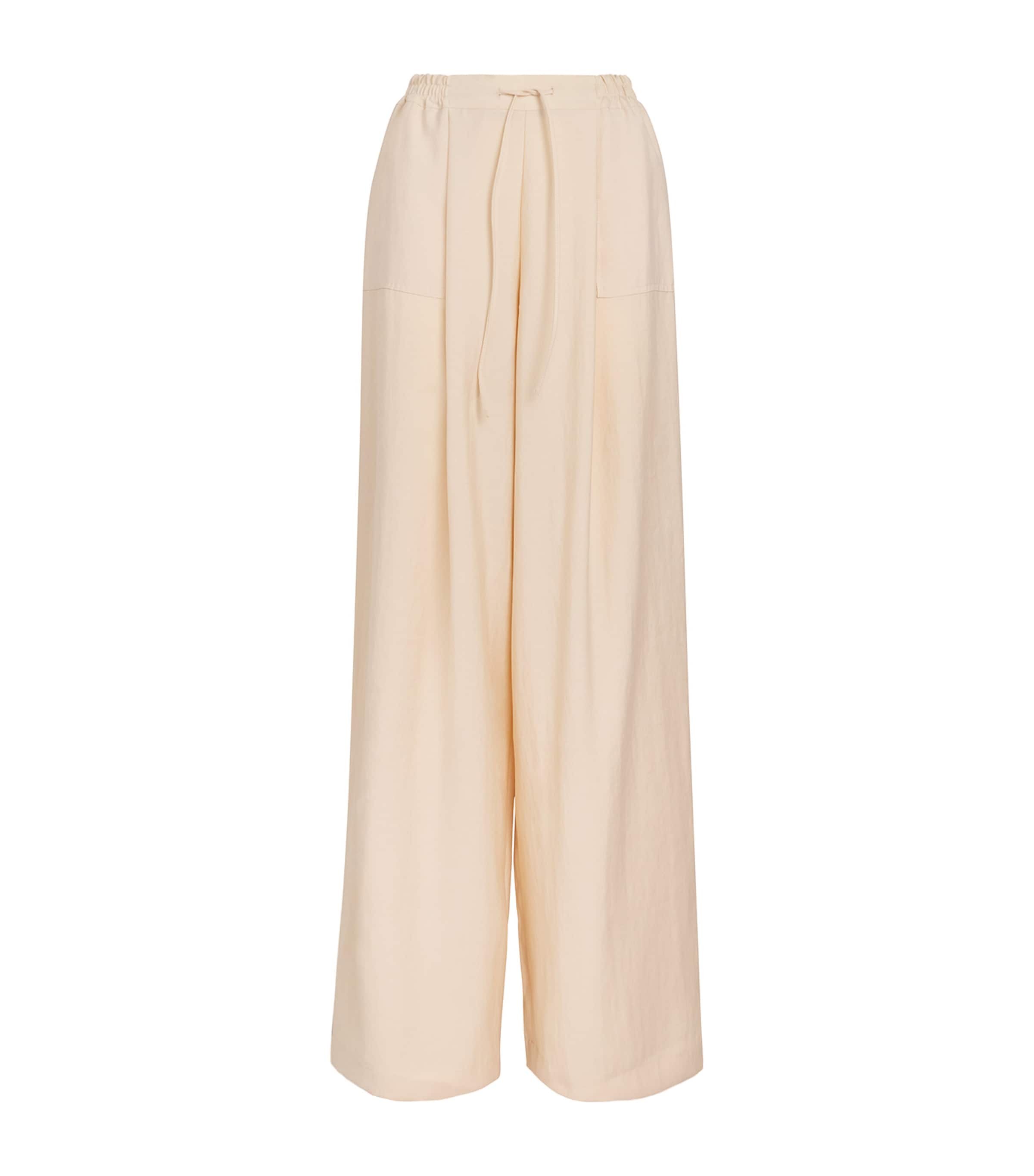 Claudie Pierlot Womens Wide-Leg Trousers Vanilla Image 1